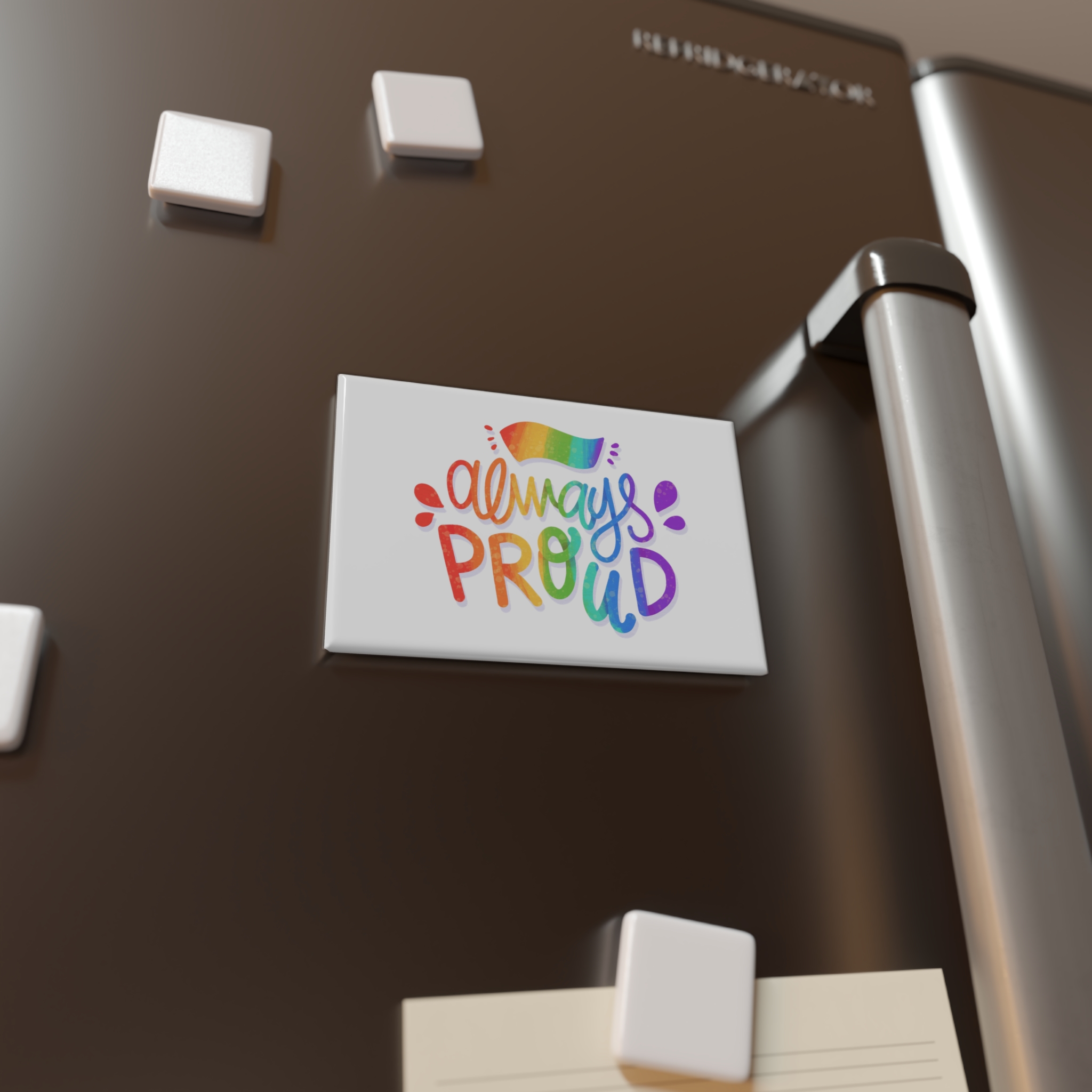 Always Proud Pride Lettering Button Magnet Rectangle 1 And 10 Pcs - Image 8