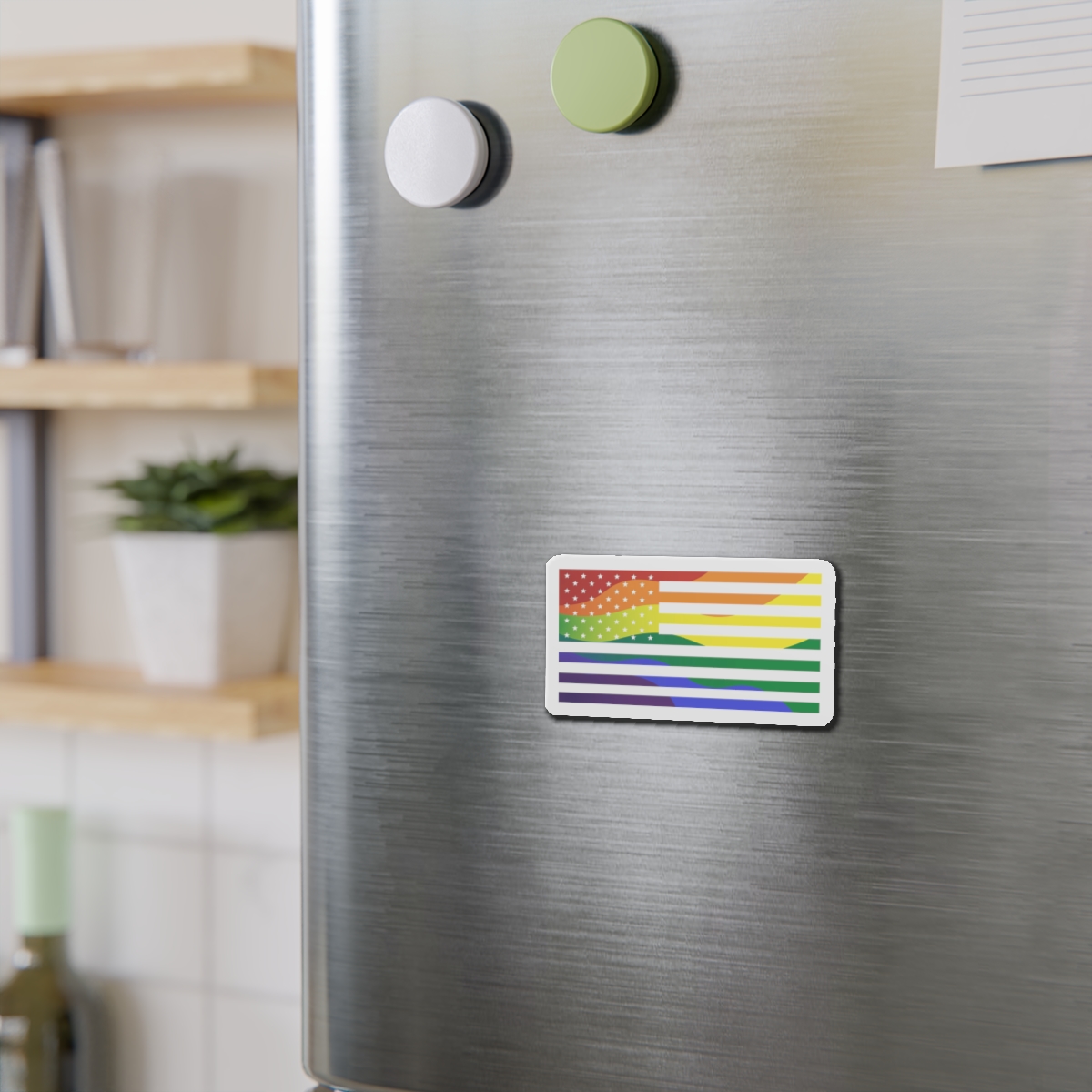 Pride Month America Concept Us Pride Month Flag Die Cut Magnets - Image 6