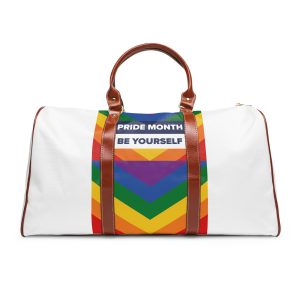 Lgbt Pride Month June Lesbian Gay Bisexual Transgender Lgbtq Flag Rainbow Vector(1)2 Waterproof Travel Bag