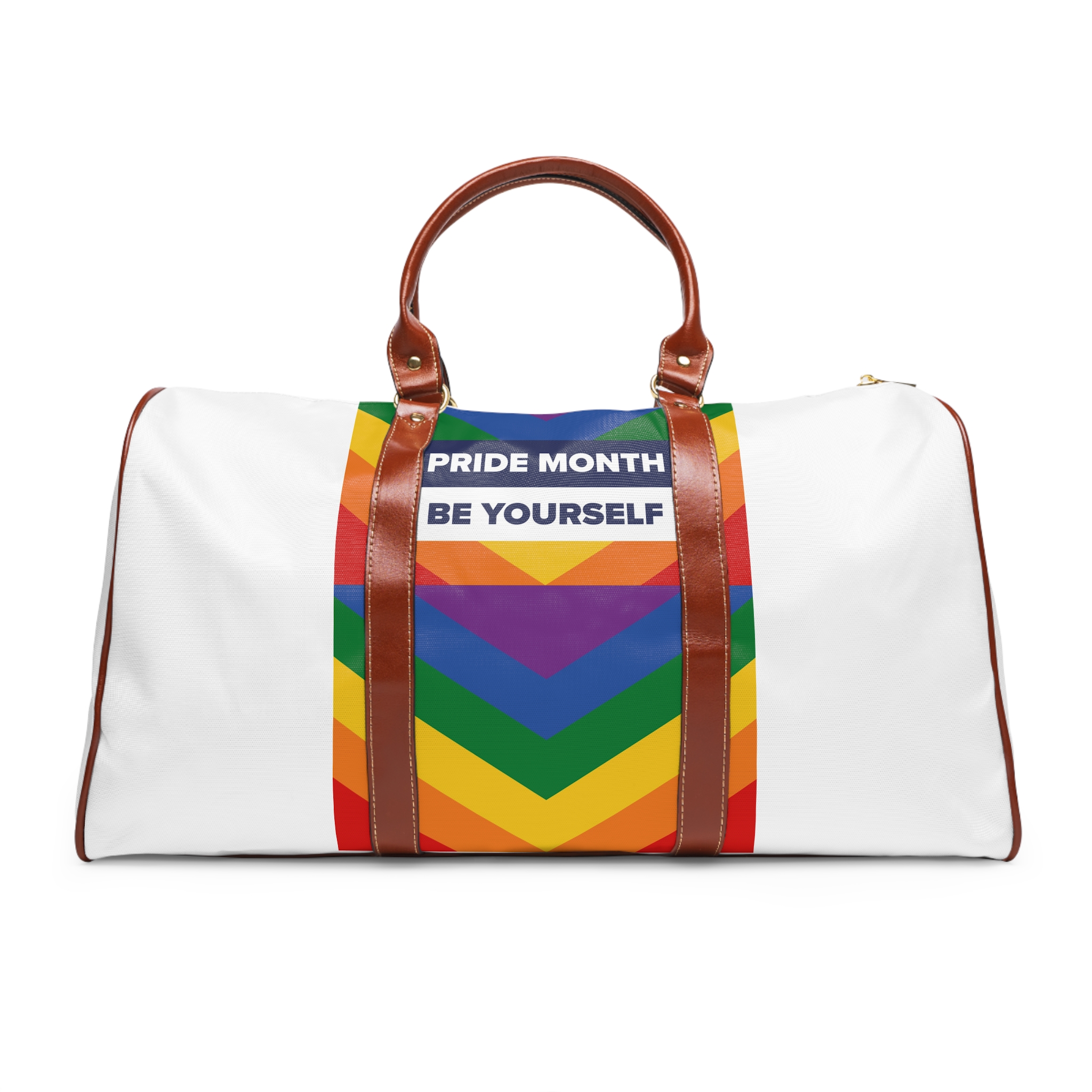 Lgbt Pride Month June Lesbian Gay Bisexual Transgender Lgbtq Flag Rainbow Vector(1)2 Waterproof Travel Bag