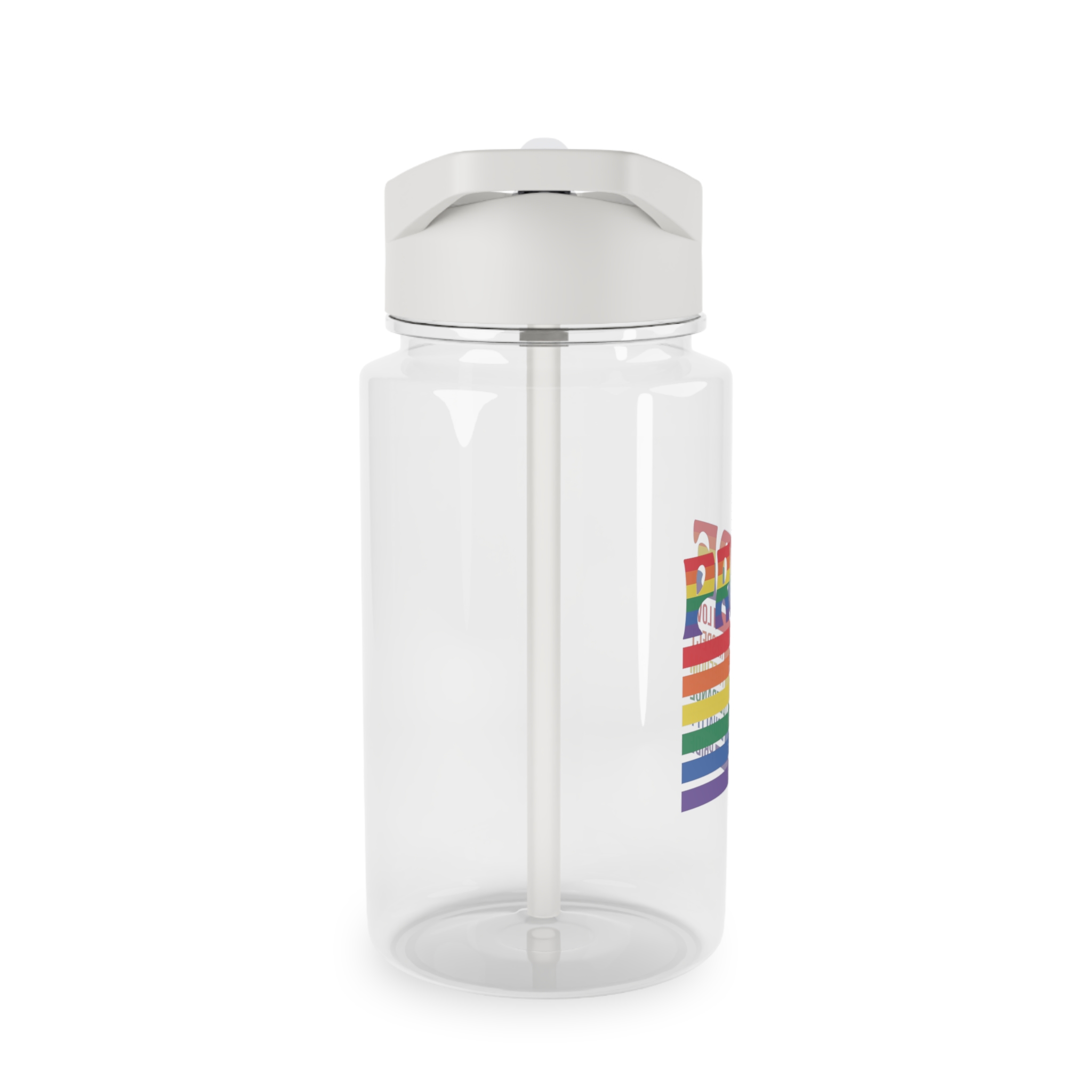 Pride Lgbtq Gay Typography Vector Tshirt Design (1) Tritan Water Bottle - Image 4