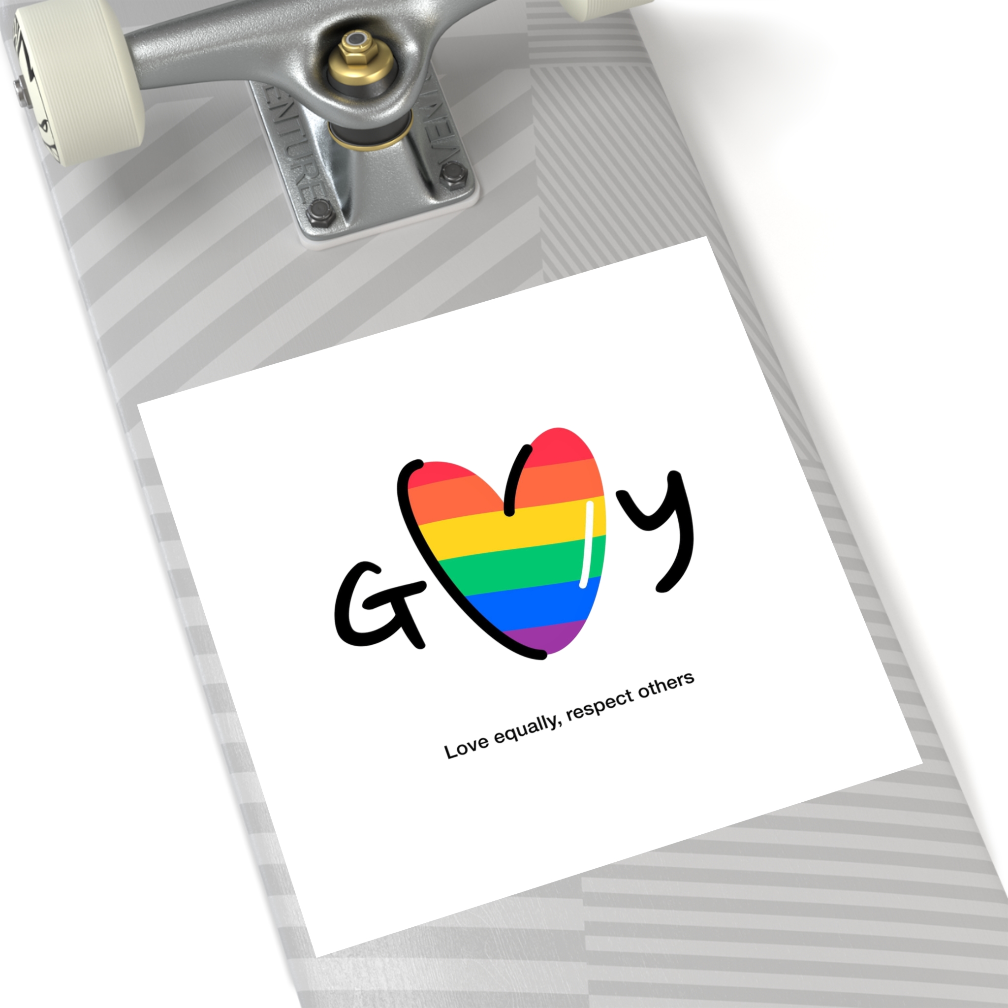 Love Letter Pride Rainbow Lettering Text Writing Pattern Freedom Love Heart Homo Colors Flag Parade Laminate Stickers Square - Image 64
