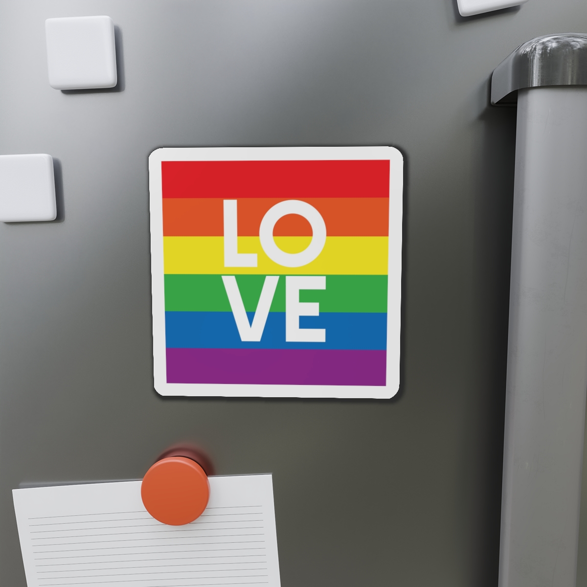 Love Lgbt Squere White Die Cut Magnets - Image 11