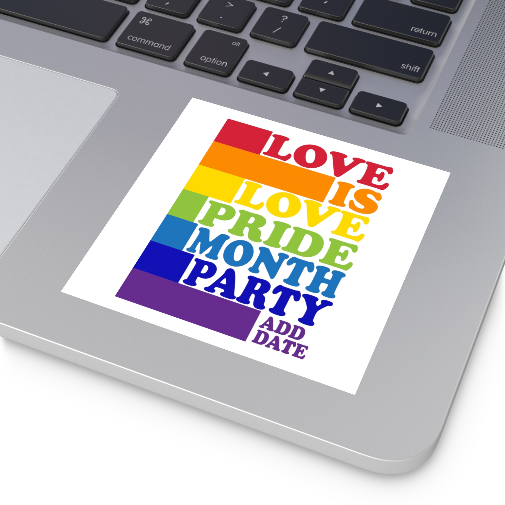 Love Is Love Pride Month Party Poster Flyer Social Media Post Design Laminate Stickers Square - Image 23