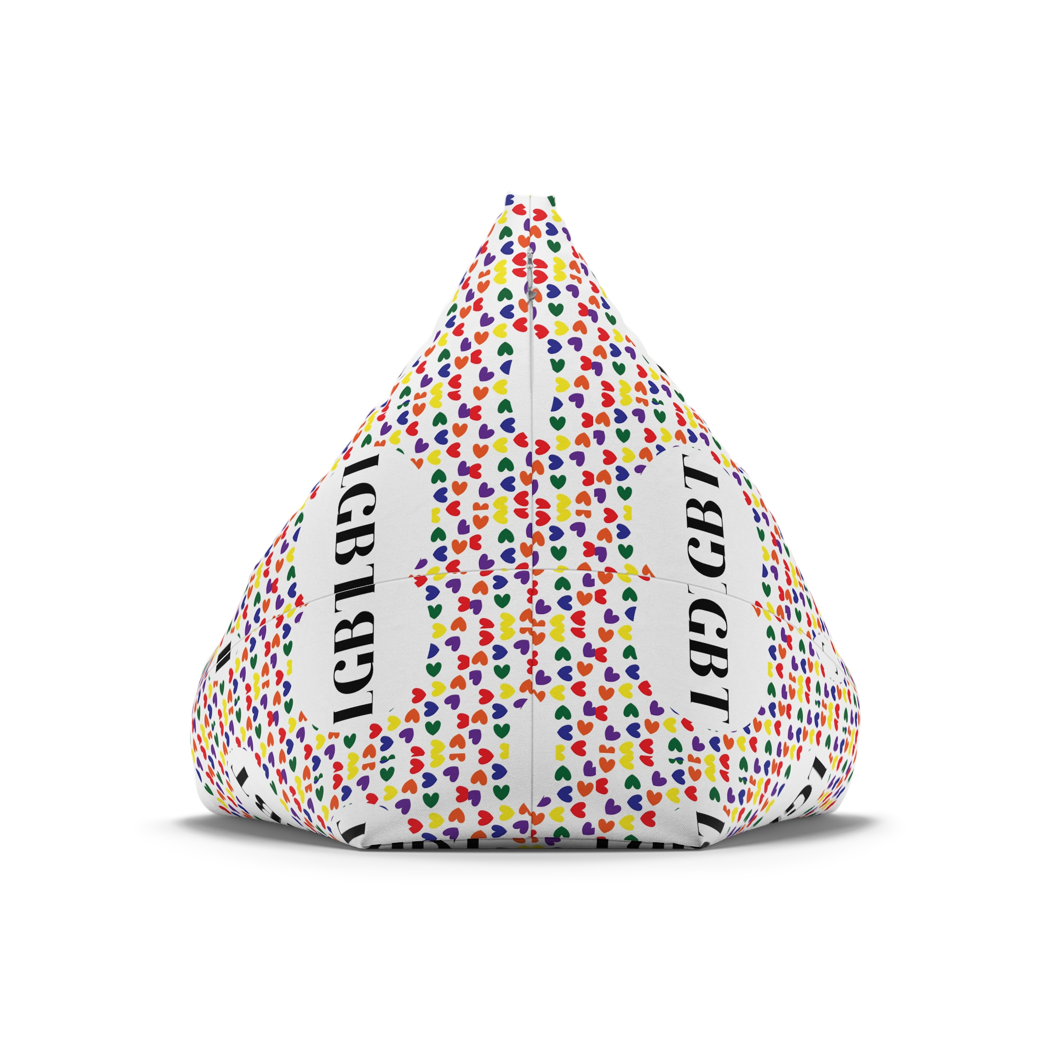 Seamless Pattern With Hearts Lgbt Colors Lgbt Pattern Bean Bag Chair Cover - Image 6