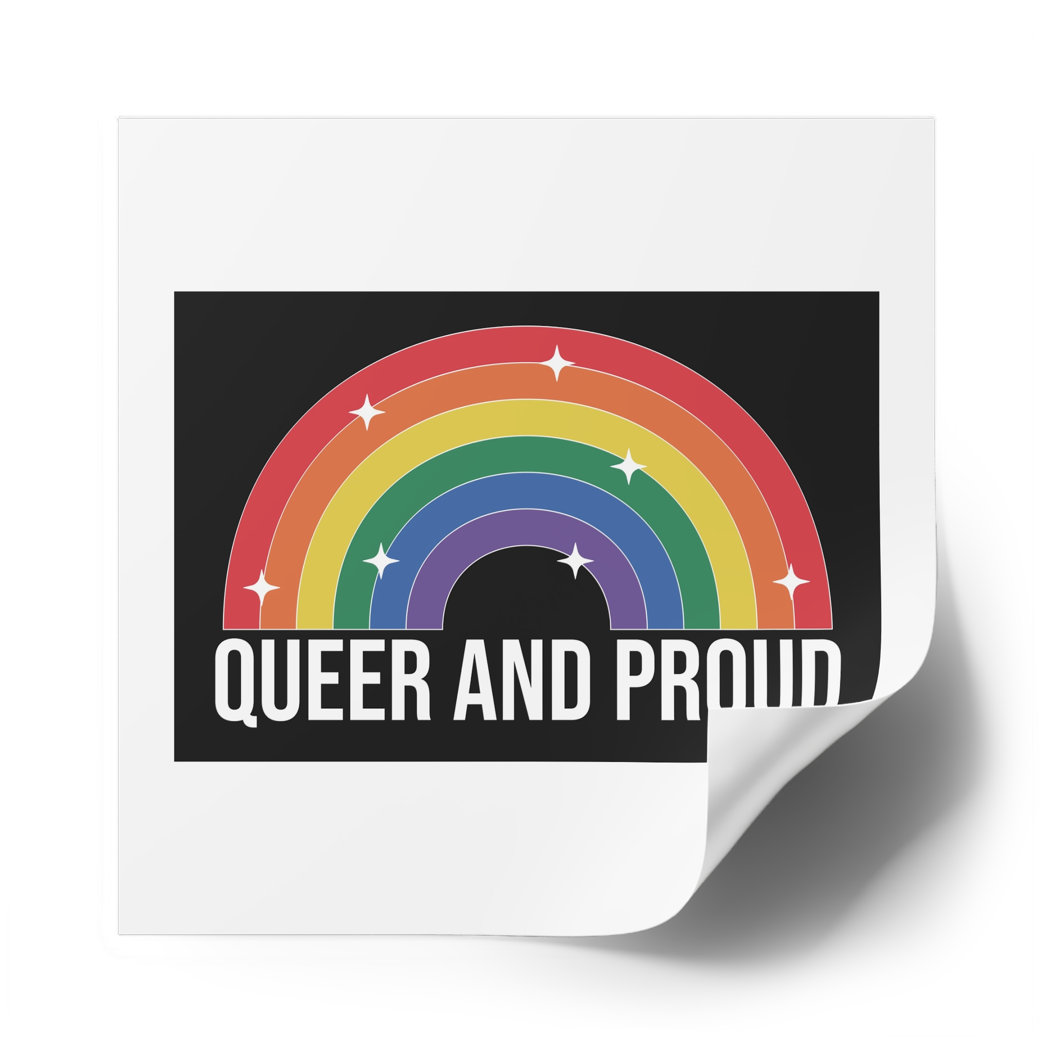 Pride Lgbtq Gay Typography Vector Tshirt Design(3) Laminate Stickers Square - Image 50