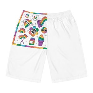 Hand Drawn Design Elements Collection Pride Month Celebration Mens Board Shorts Aop