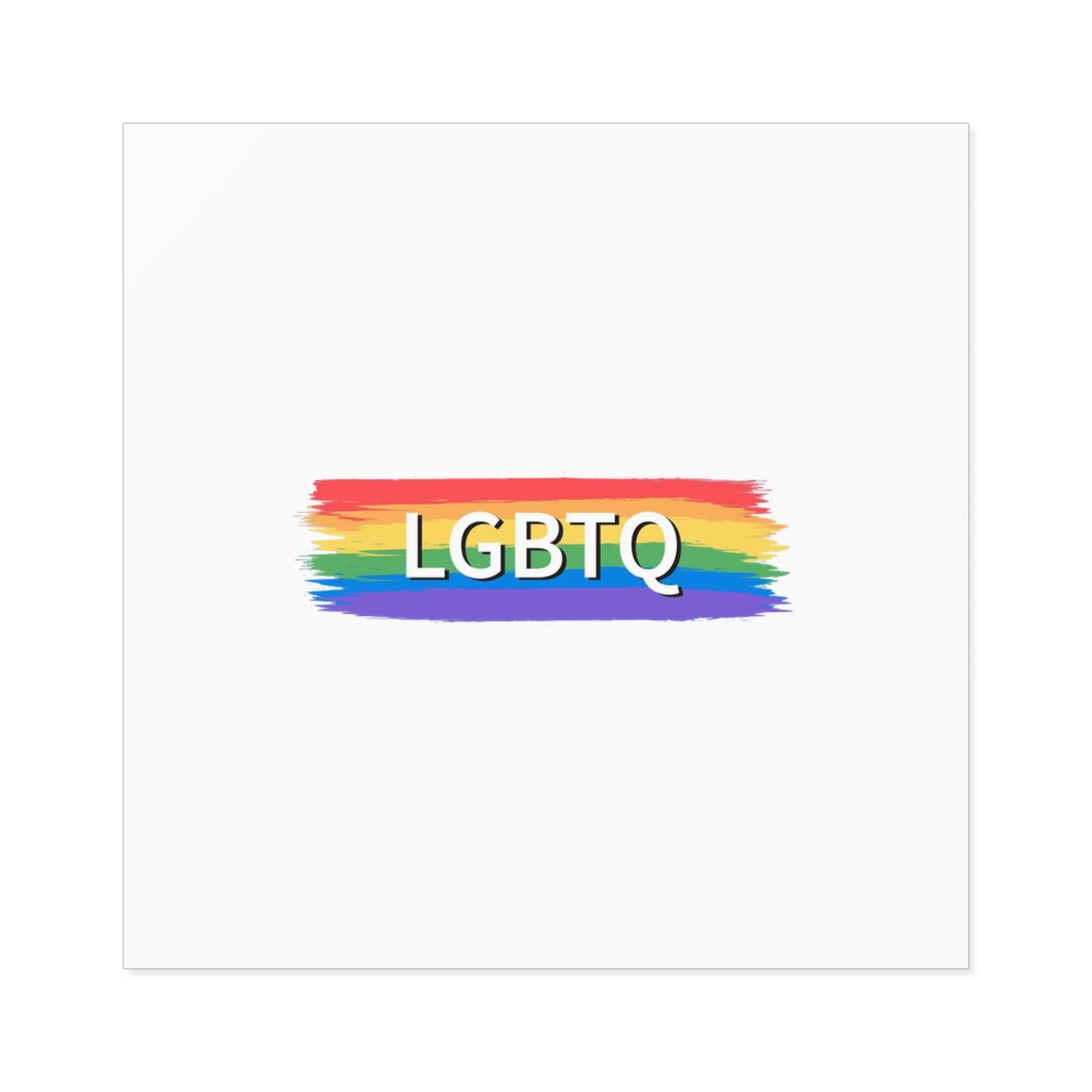 Lgbtq Rainbow Flag Pride Month June Colorful Brush Stroke Lgbtq Flag Vector Illustration Laminate Stickers Square - Image 17