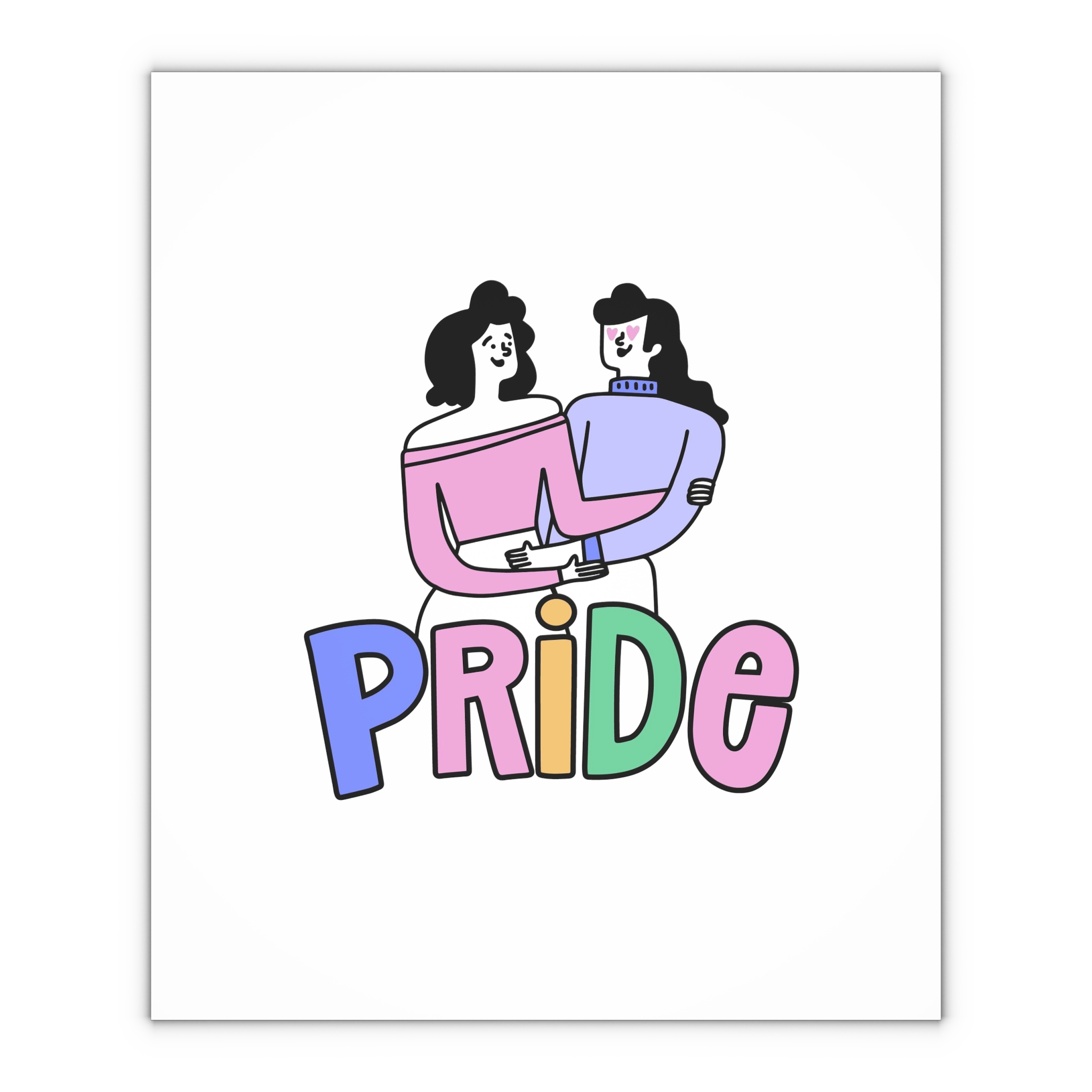 Pride Day Lettering Gift Wrapping Paper Sheets 1pc - Image 4