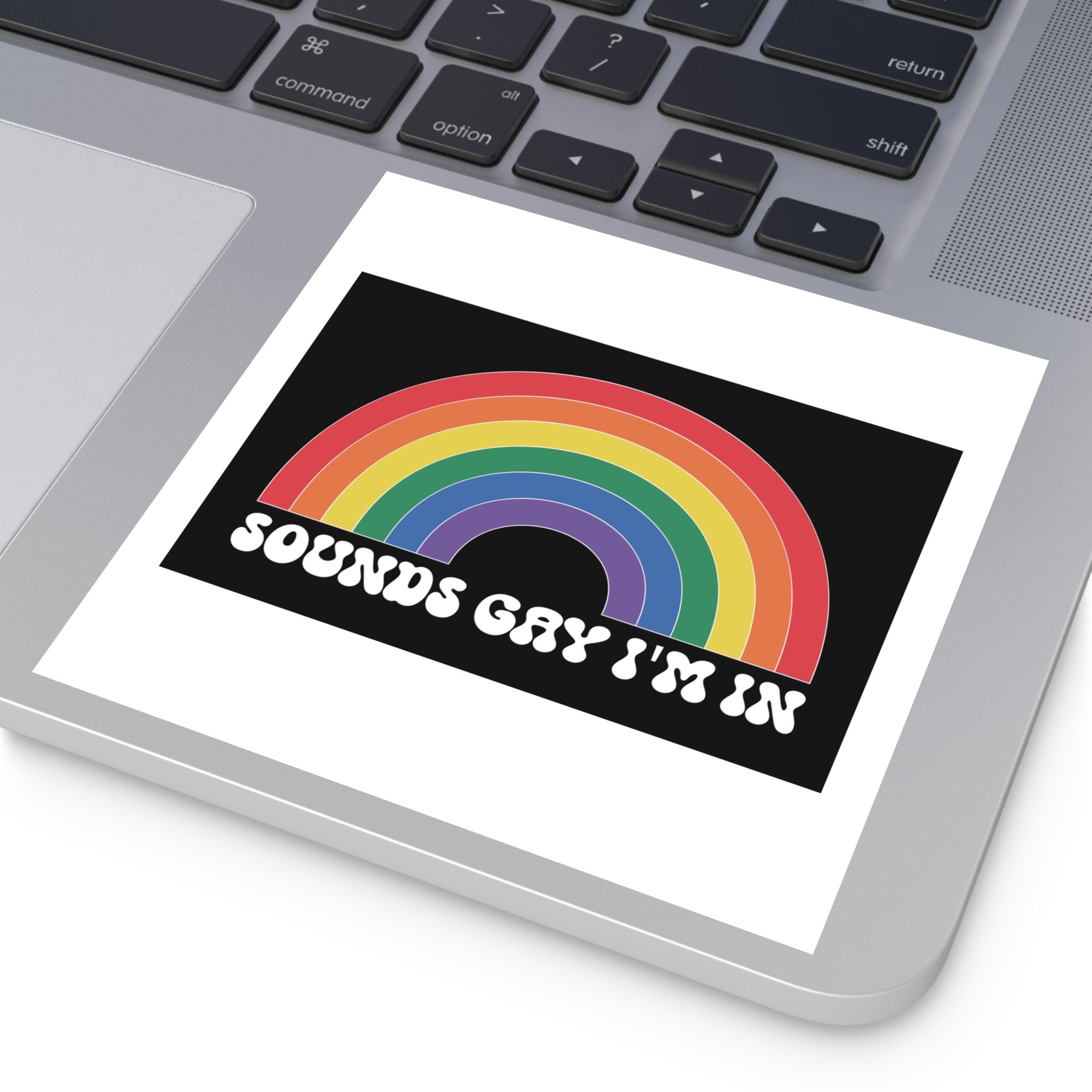 Pride Lgbtq Gay Typography Vector Tshirt Design(7) Laminate Stickers Square - Image 43