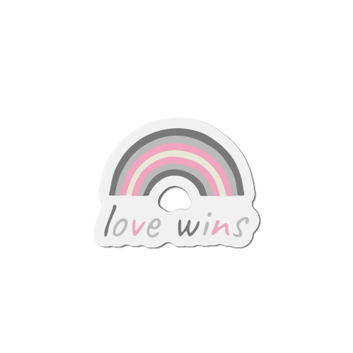 Colorful Rainbow Shape Demigirl Pride Flag Happy Pride Day Lgbtqia Community Pride Month Vector Hand Drawn Doodle Posters Stickers Logo Cards Die Cut Magnets - Image 4