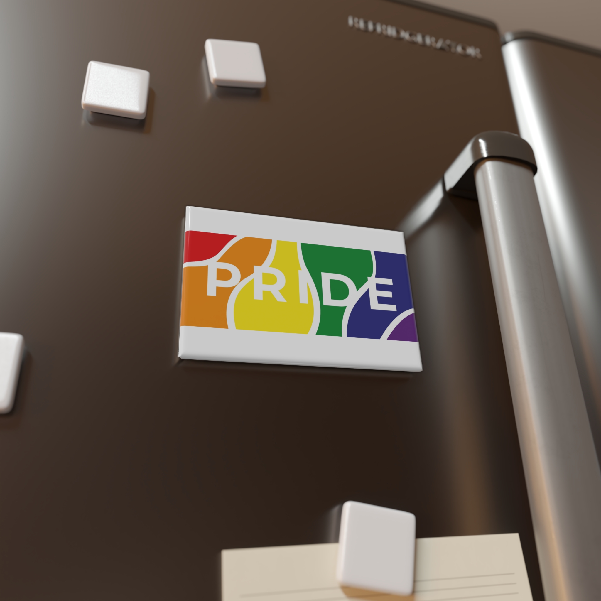 Gay Pride Month Colors Lgbtq Rainbow Background Tolerance Festival Button Magnet Rectangle 1 And 10 Pcs - Image 4