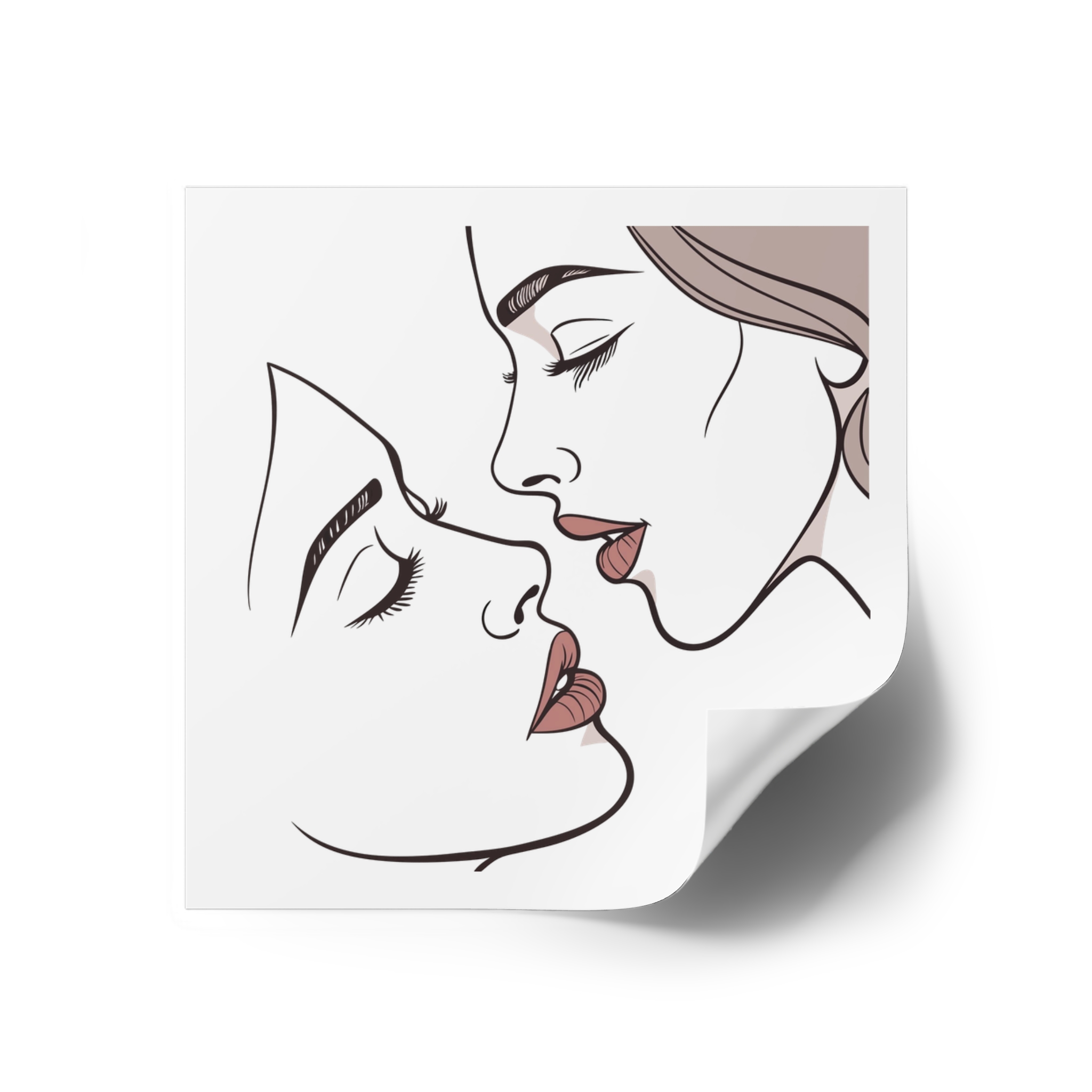 Perfect Lip Set Open Close Smooches (1) Laminate Stickers Square - Image 30