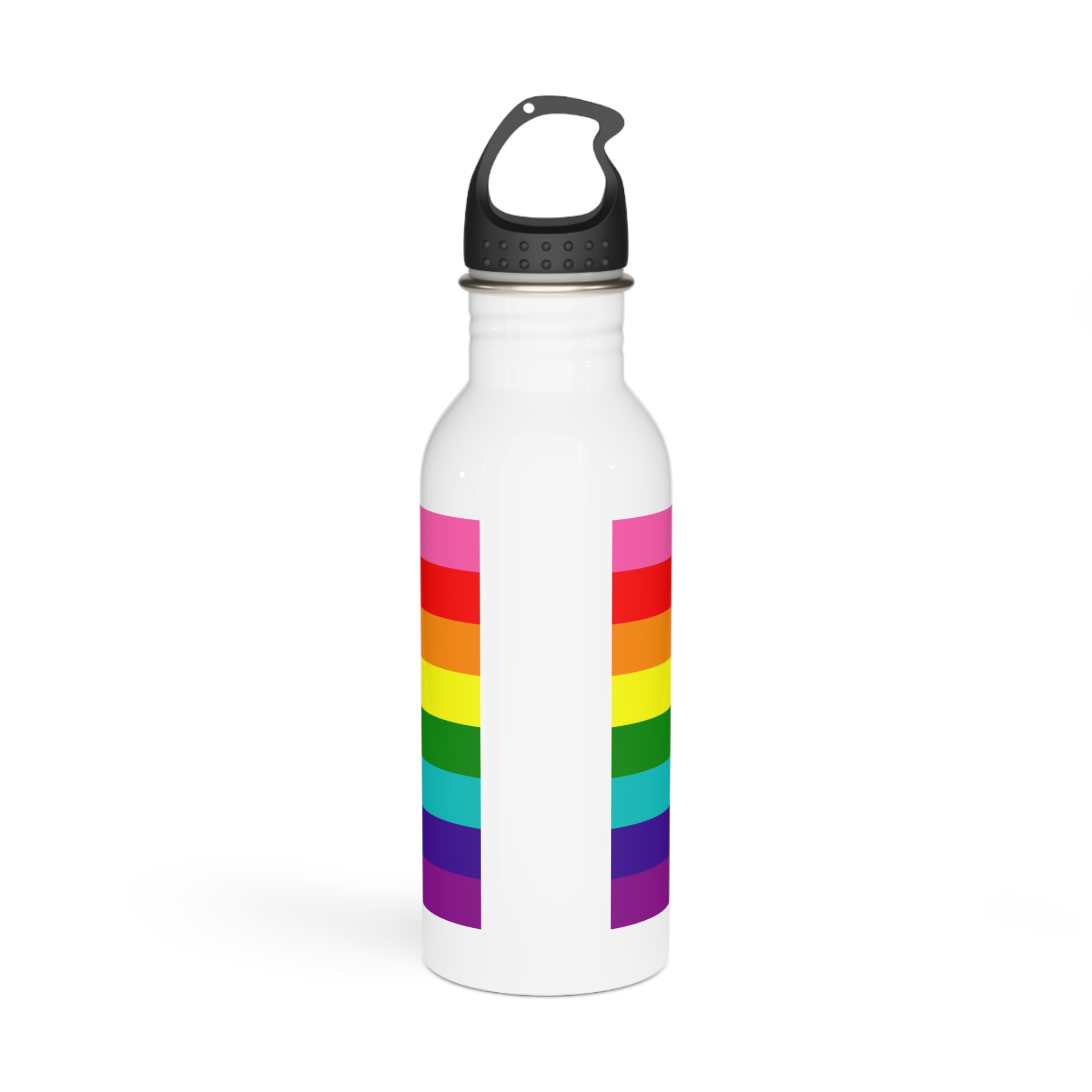 Gay Flag Rainbow Lgbt Pride Flag Global Symbol Equality Diversity Lgbtq Rights Love Acceptance Publi(1) Stainless Steel Water Bottle - Image 3