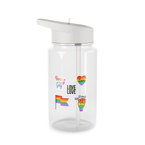 Pride Day Badges With Flag Collection Tritan Water Bottle