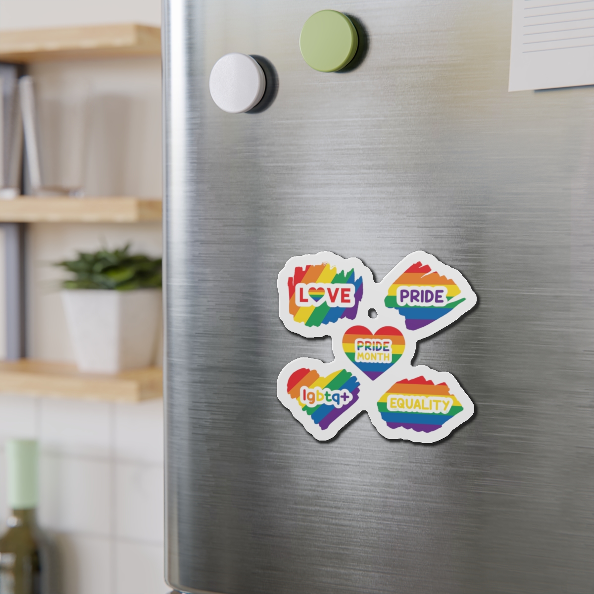 Pride Month Stickers Rainbow Lgbtq Flag Love Equality Die Cut Magnets - Image 9