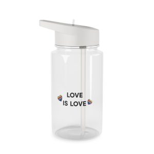 Love Is Love With Rainbow Hearts Tritan Water Bottle