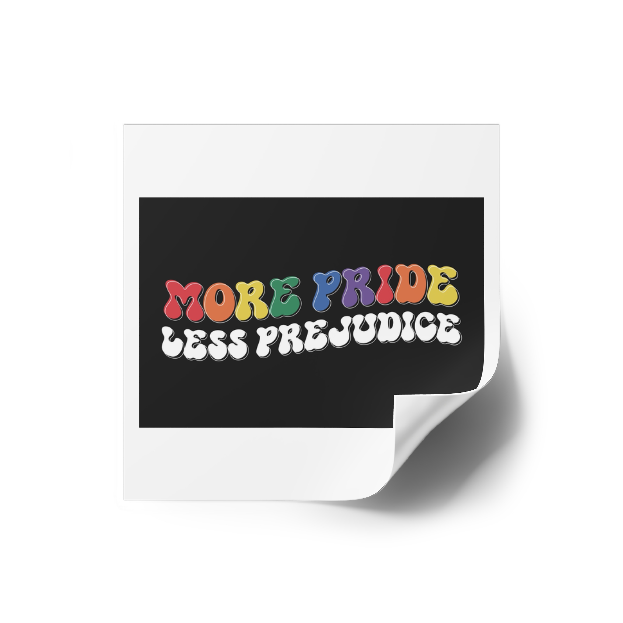 Pride Lgbtq Gay Typography Vector Tshirt Design(11) Laminate Stickers Square - Image 66