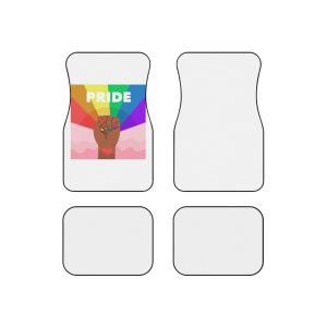 Pride Day Concept With Fist Rainbow Car Mats Set Of 4