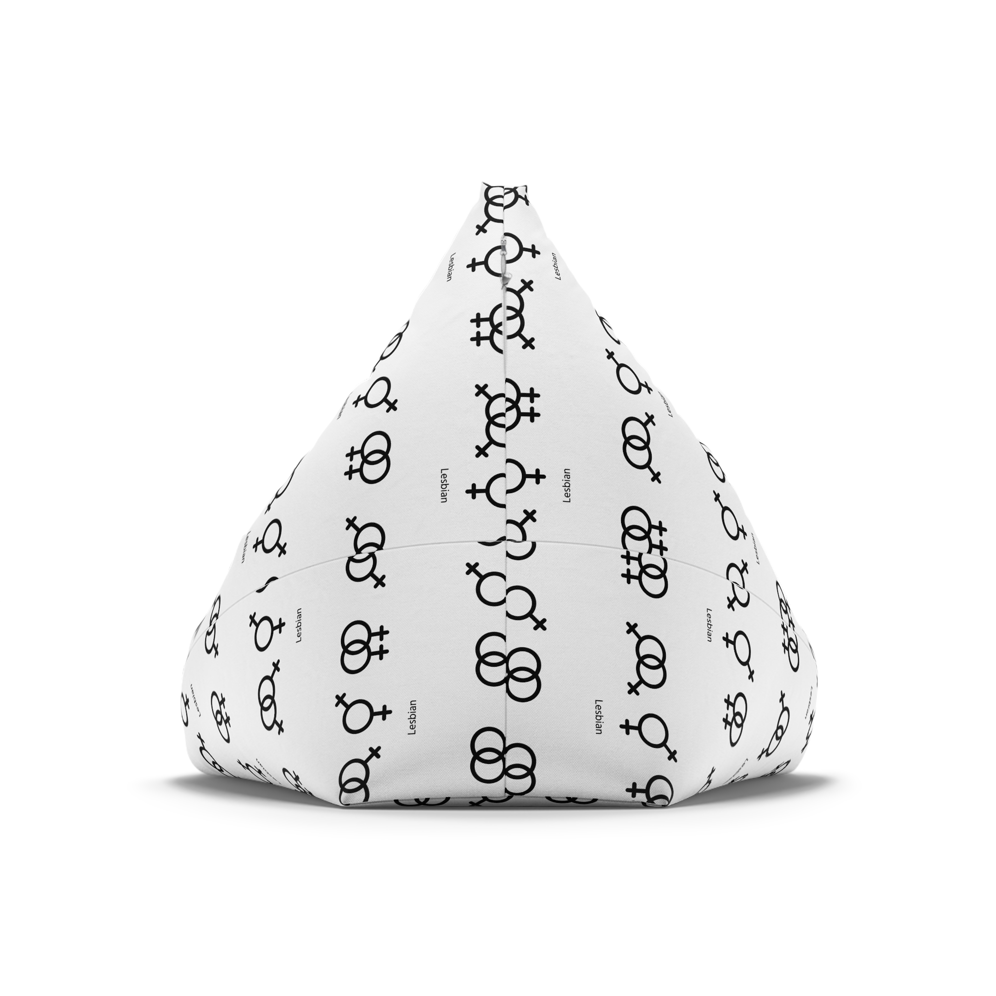 Lesbian Gender Symbols Orientation Signs Vector Illustration Bean Bag Chair Cover - Image 6