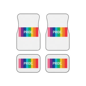Rainbow Colored Background With Pride Concept Pride Month Car Mats Set Of 4