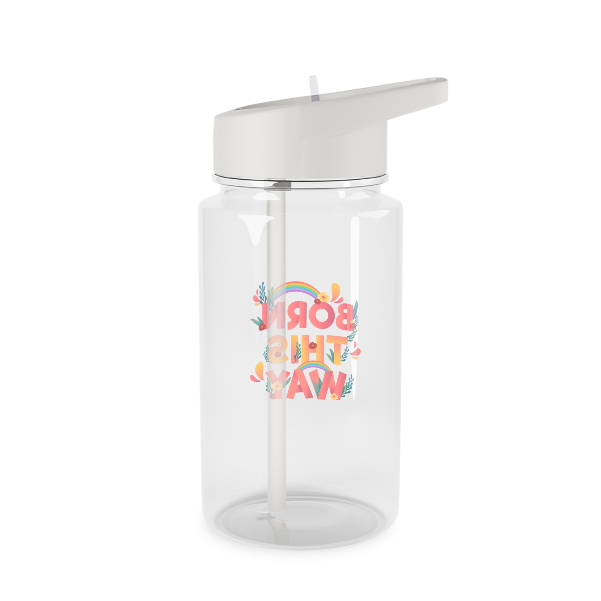 Pride Day Positive Lettering Design Tritan Water Bottle - Image 2