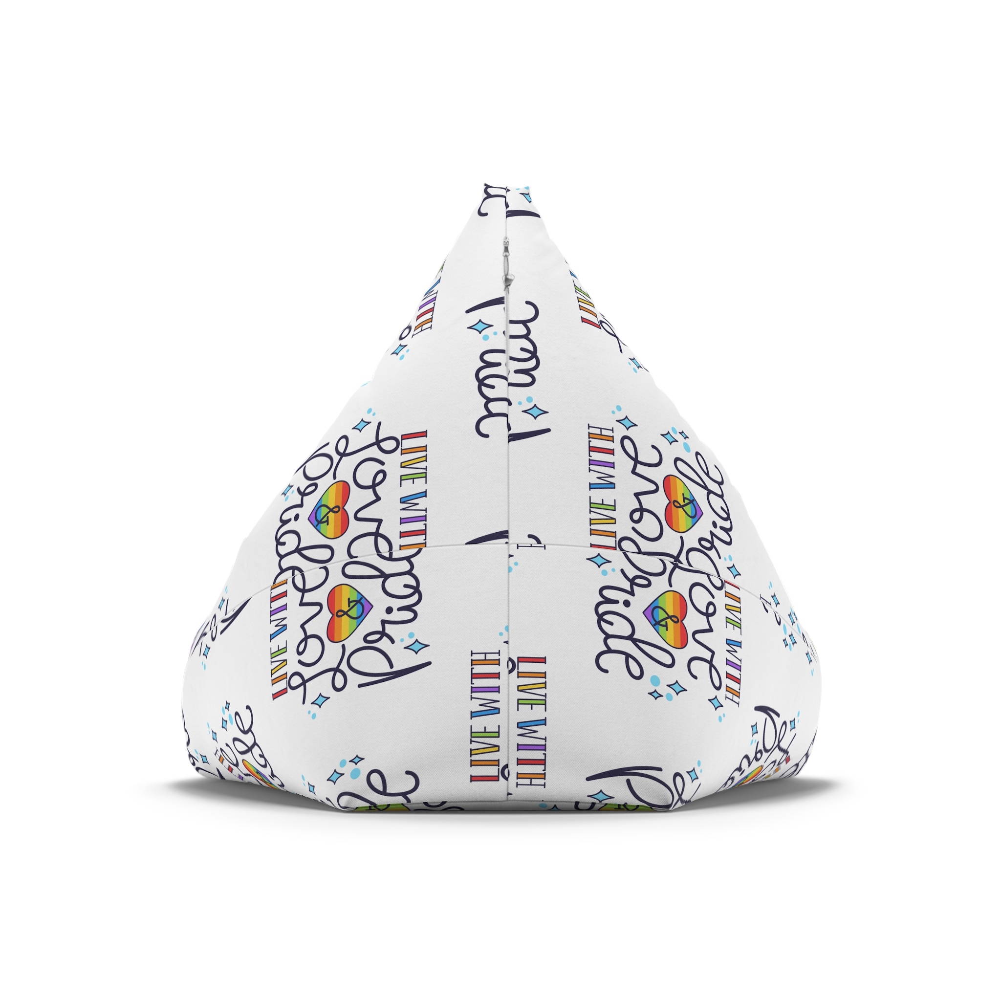 Pride Day Lettering Concept Bean Bag Chair Cover - Image 6
