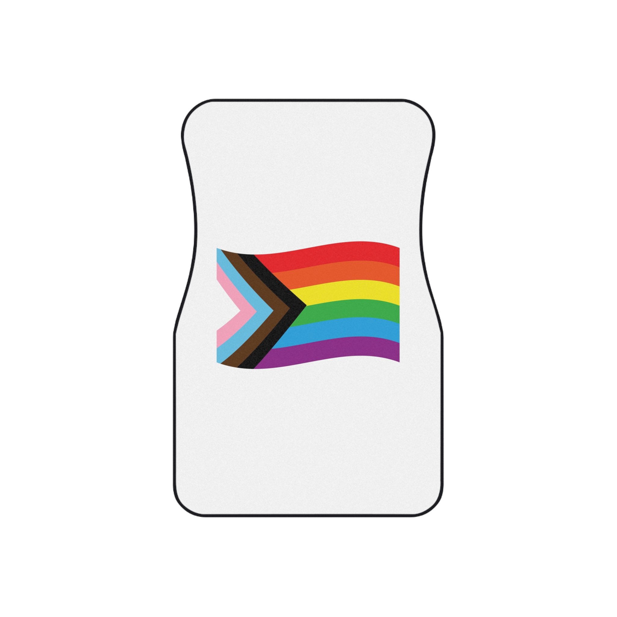 Vector Flat Cartoon New Lgbt Lgbtq Rainbow Flag Car Mats Set Of 4 - Image 2