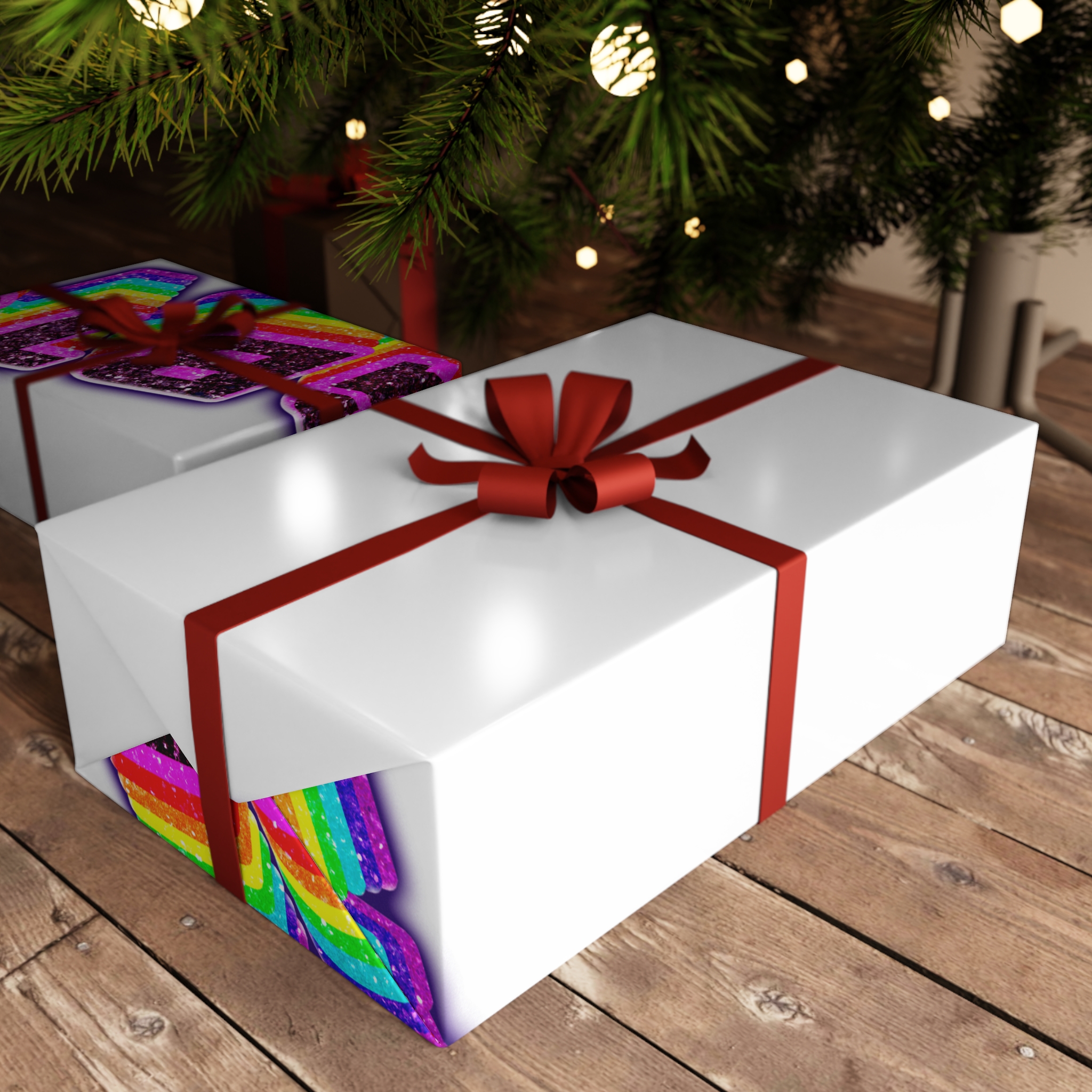 Lgbtq Rainbow 3d Png Typography Gift Wrapping Paper Sheets 1pc - Image 3