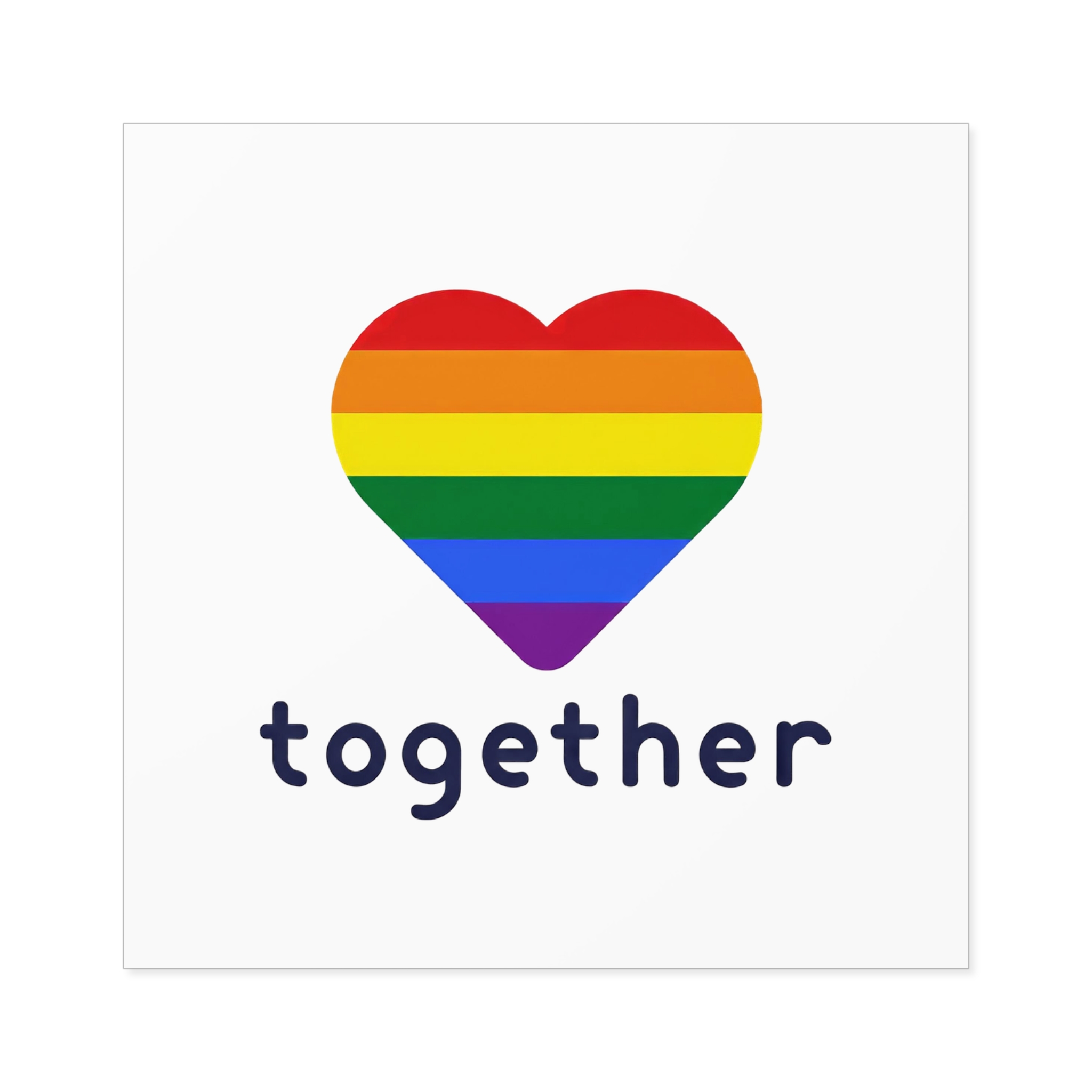 Lgbt Flag With Textlgbt Flag With Text Laminate Stickers Square - Image 41