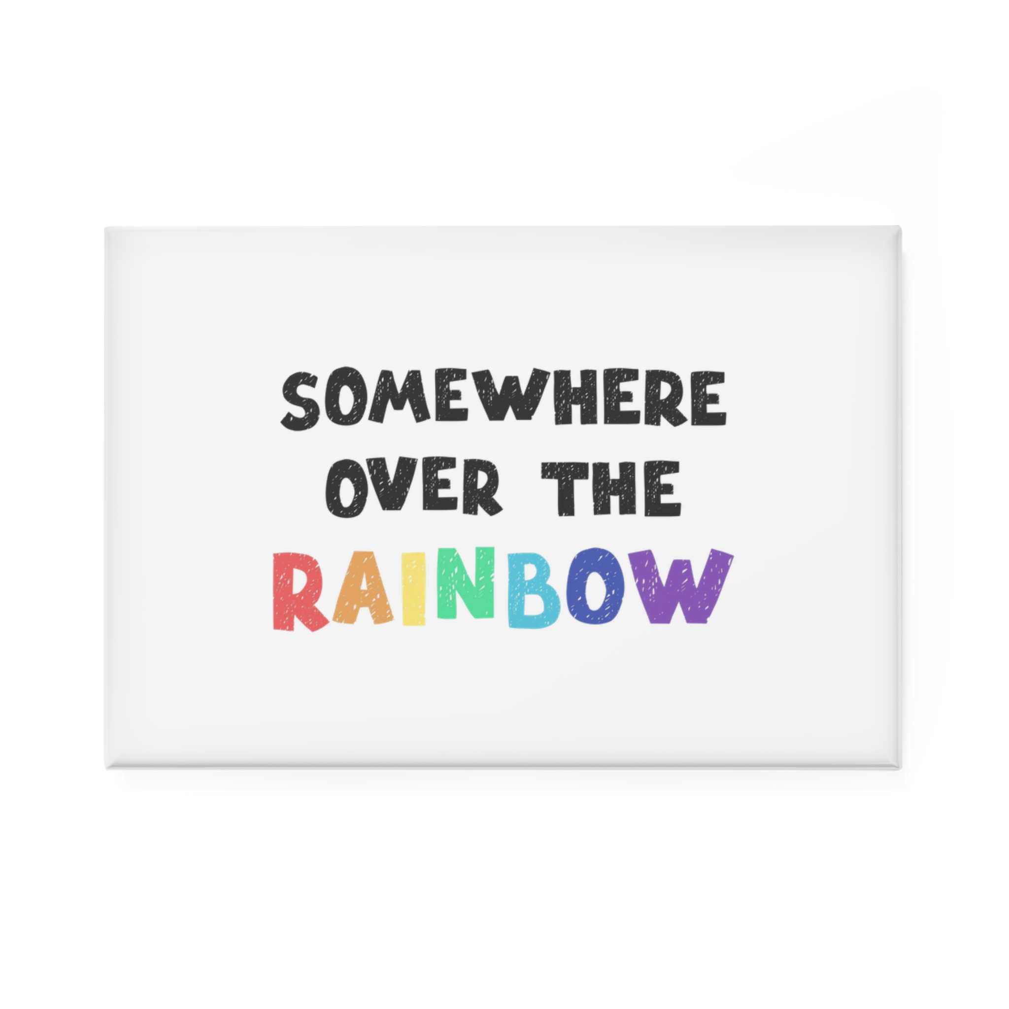 Vector Illustration With Hand Drawn Lettering Rainbow Button Magnet Rectangle 1 And 10 Pcs - Image 5