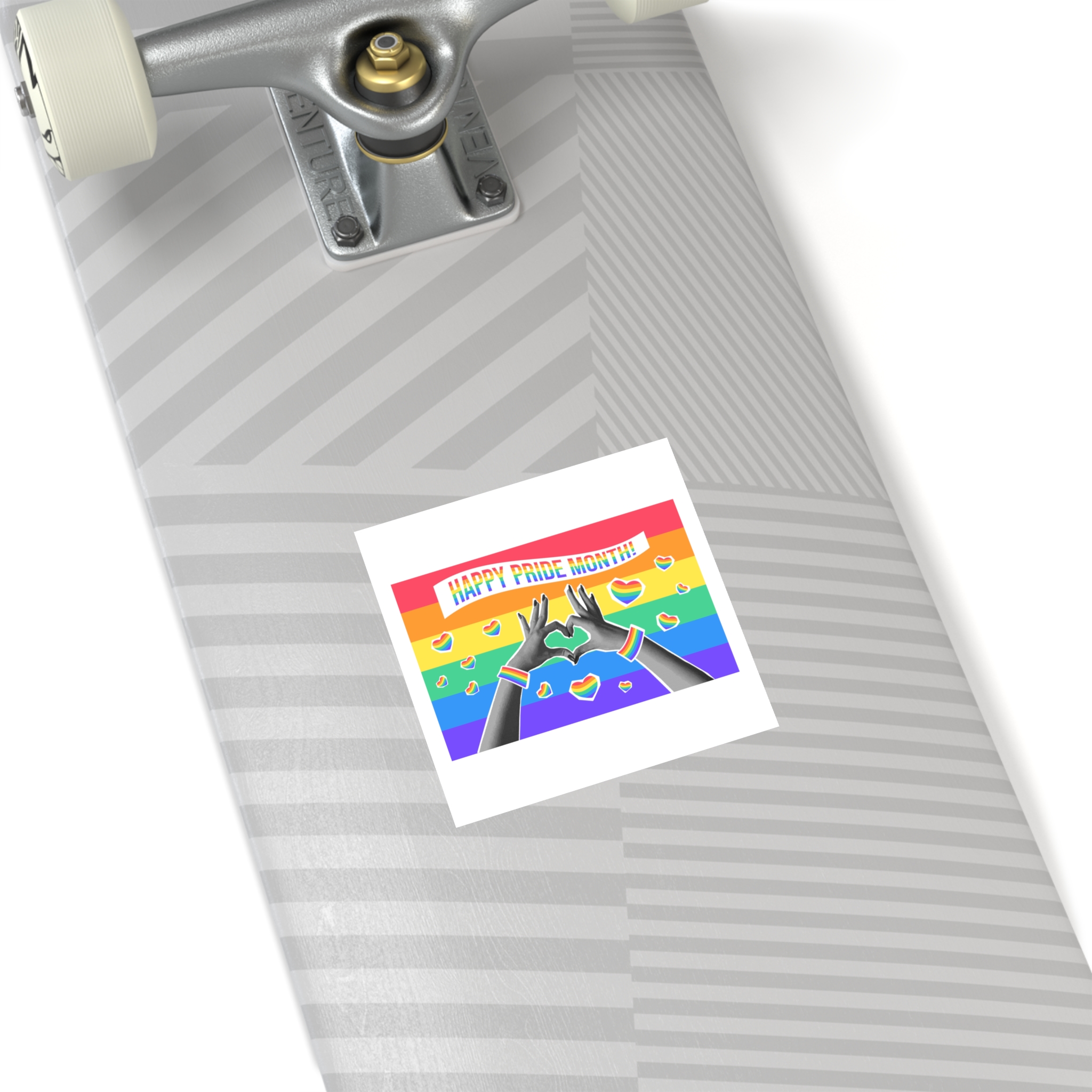 Lgbtq Pride Month Card Y2k Style Trendy Retro Collage Halftone Hands Laminate Stickers Square - Image 20