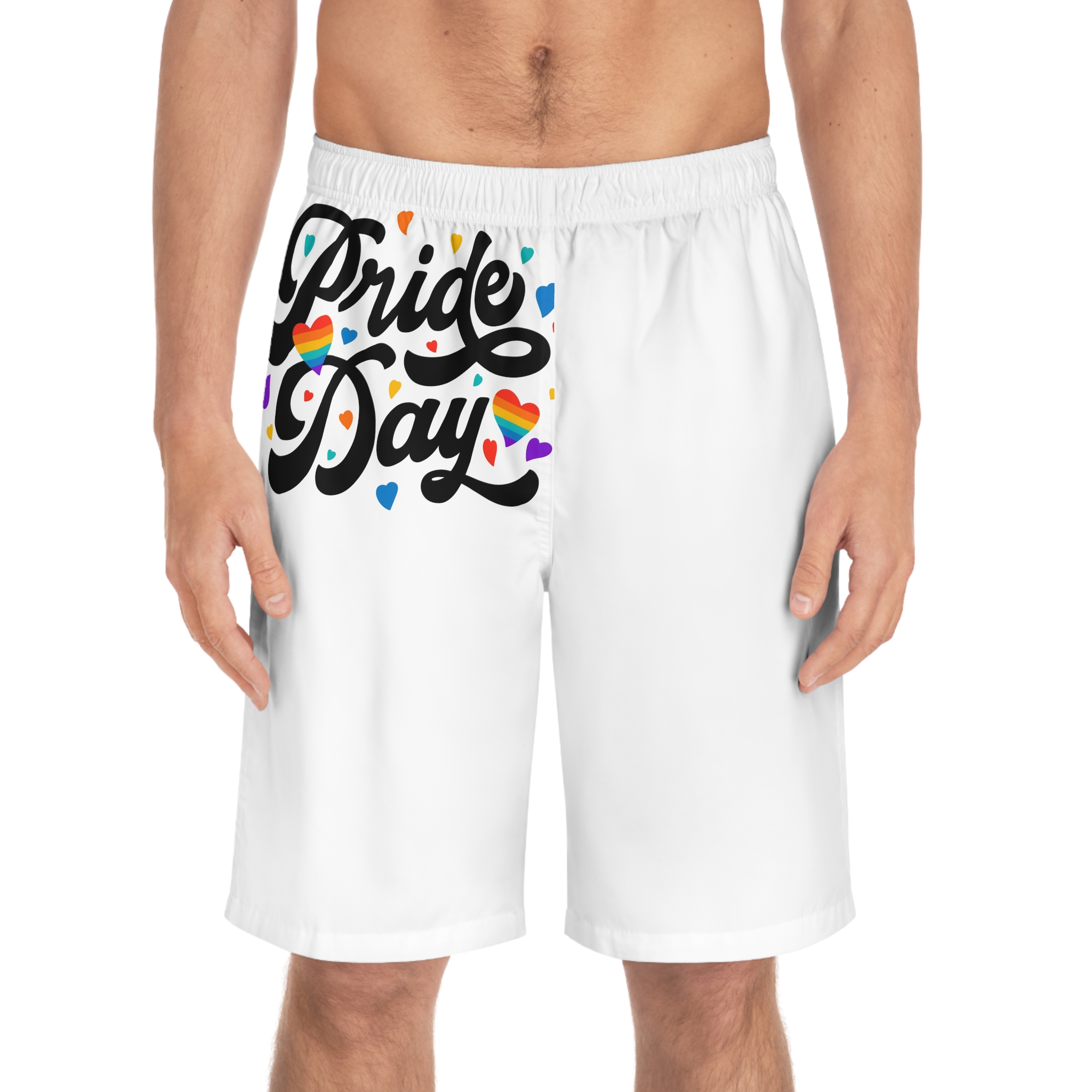 Hand Drawn Pride Day Lettering Mens Board Shorts Aop - Image 3