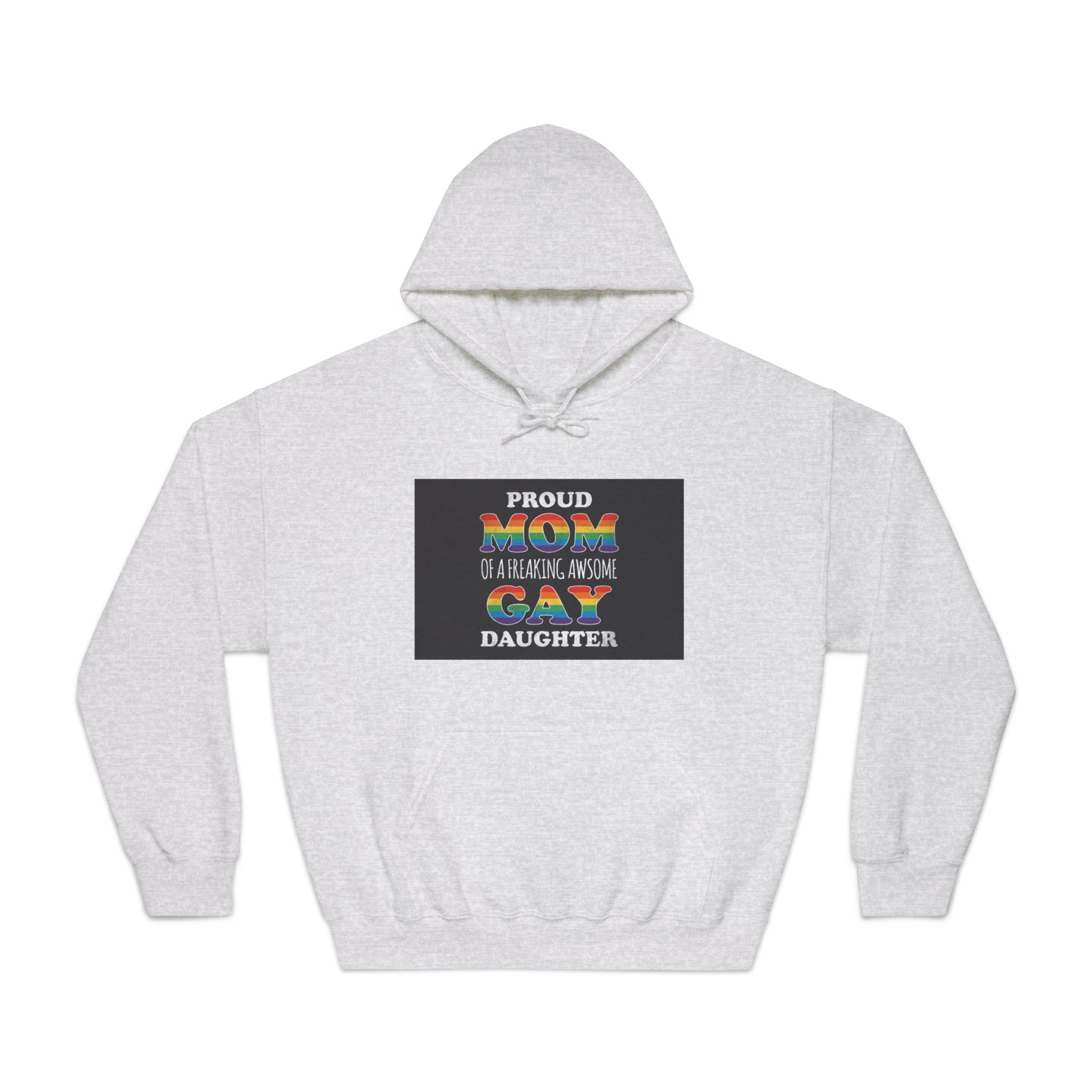 Mother Day Pride Rainbow Typography Vector Premium T Shirt(3) Unisex Dryblend Hooded Sweatshirt - Image 5