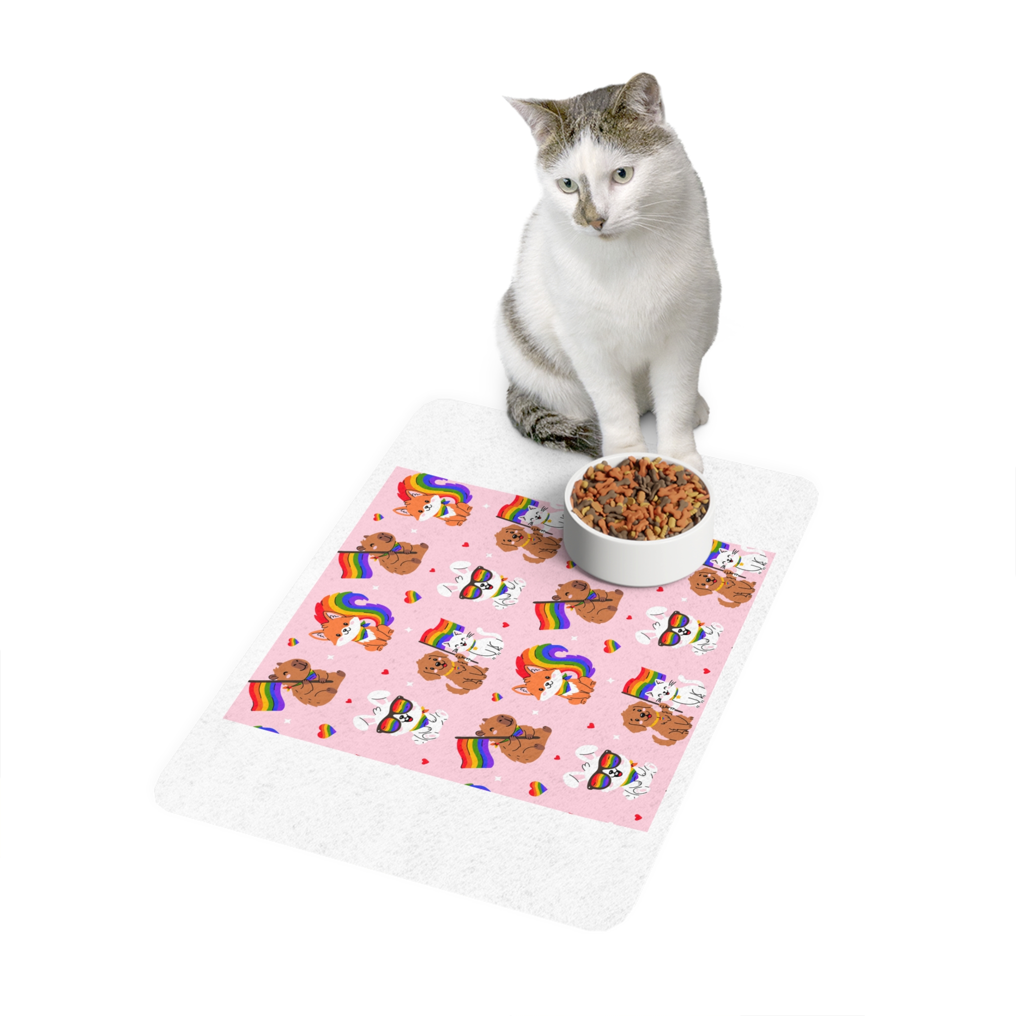 Lesbian Pride Design F6321F Pet Food Mat 12x18 - Image 3