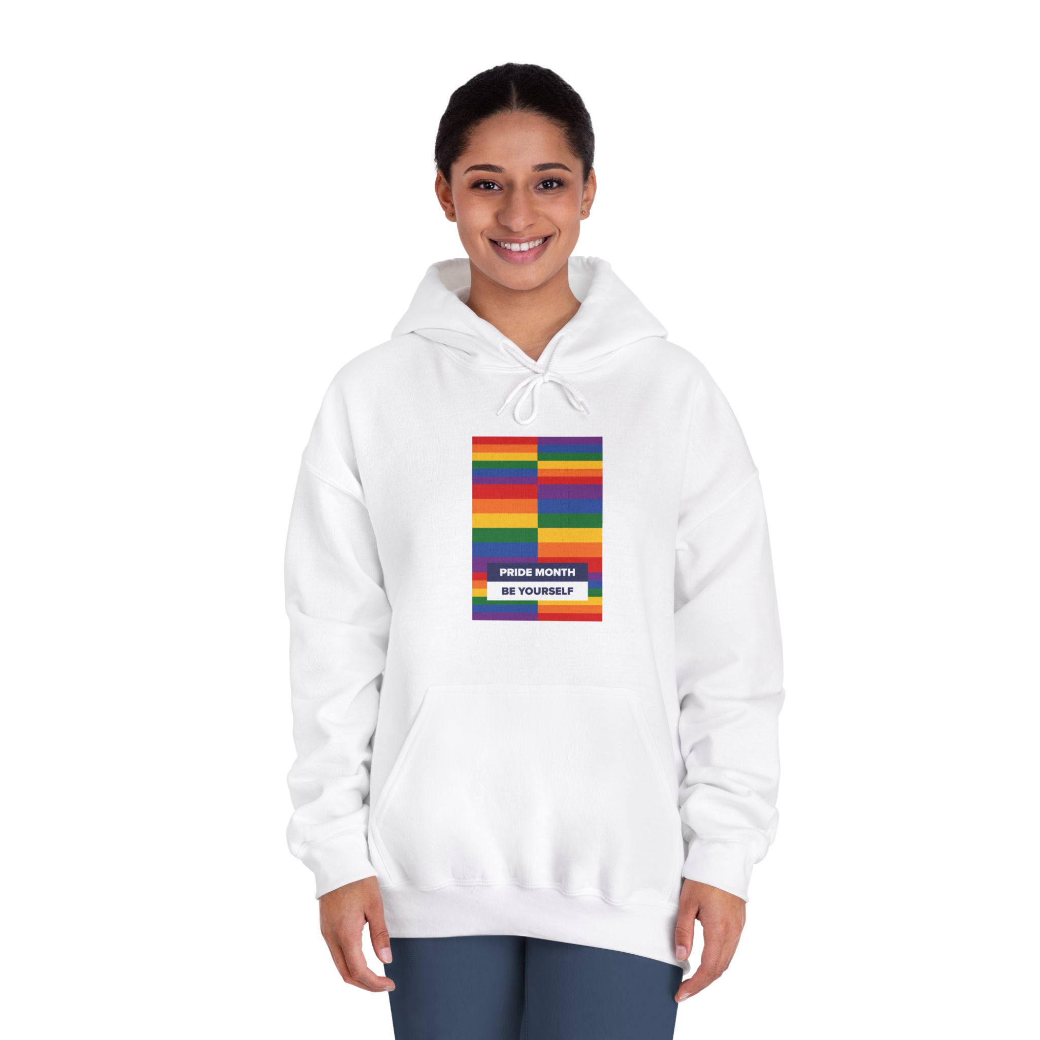 Lgbt Pride Month June Lesbian Gay Bisexual Transgender Lgbtq Flag Rainbow Vector(3) Unisex Dryblend Hooded Sweatshirt - Image 4