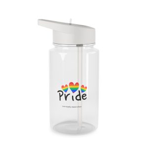 Love Letter Pride Rainbow Lettering Text Writing Pattern Freedom Love Heart Homo Colors Flag Parade(2) Tritan Water Bottle