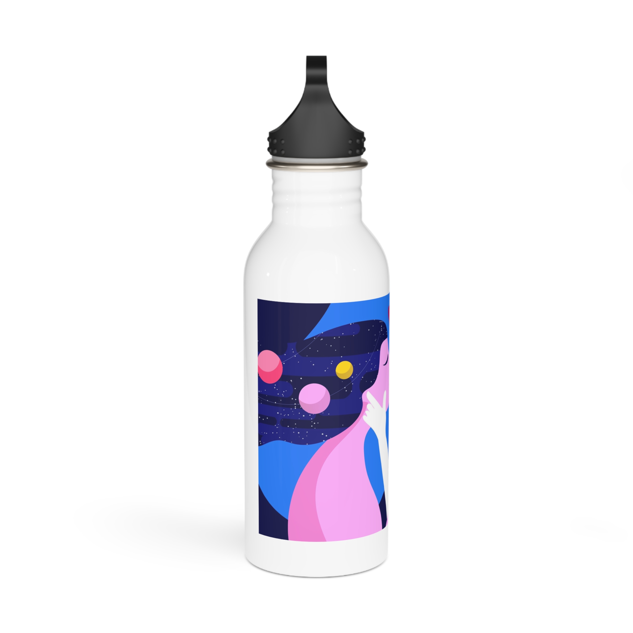 Lesbian Pride Design 4C2A53 Stainless Steel Water Bottle - Image 2