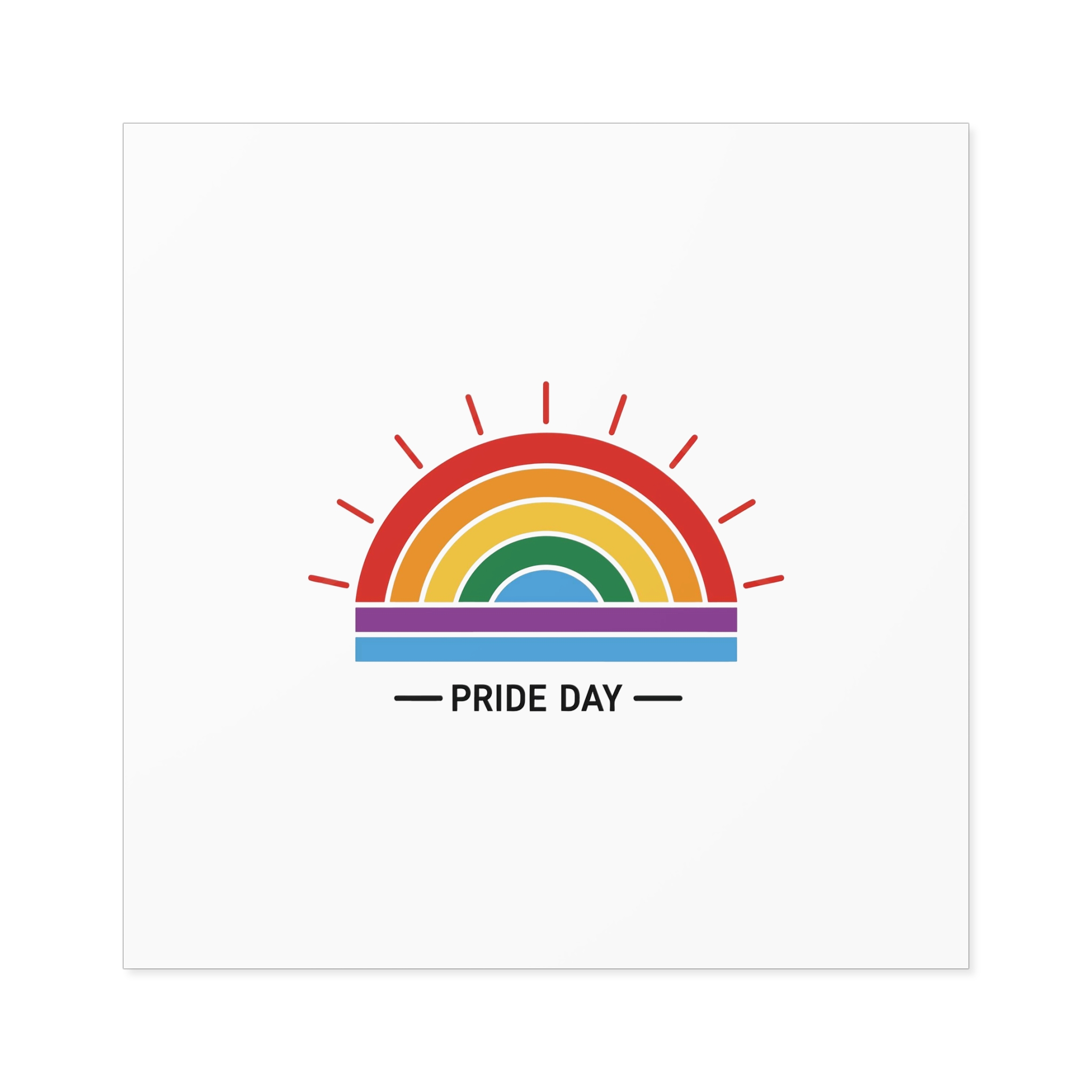 Pride Day Rainbow Flag Icon Vector Illustration Celebrating Lgbtq Community Diversity With Colorful Stripes Radiant Design Laminate Stickers Square - Image 49
