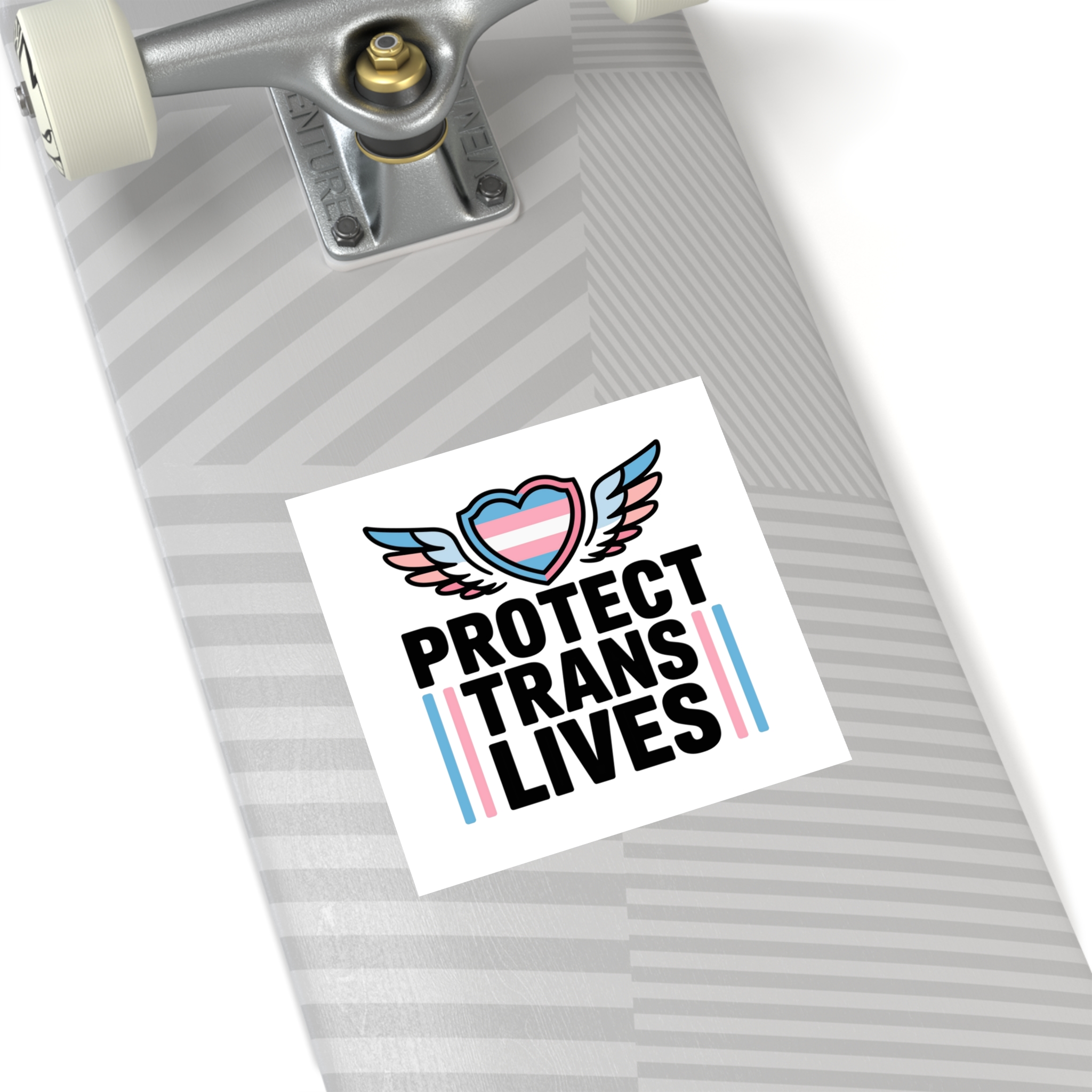 Protect Trans Lives T Shirt Design Isolated White Background 2 Laminate Stickers Square - Image 44