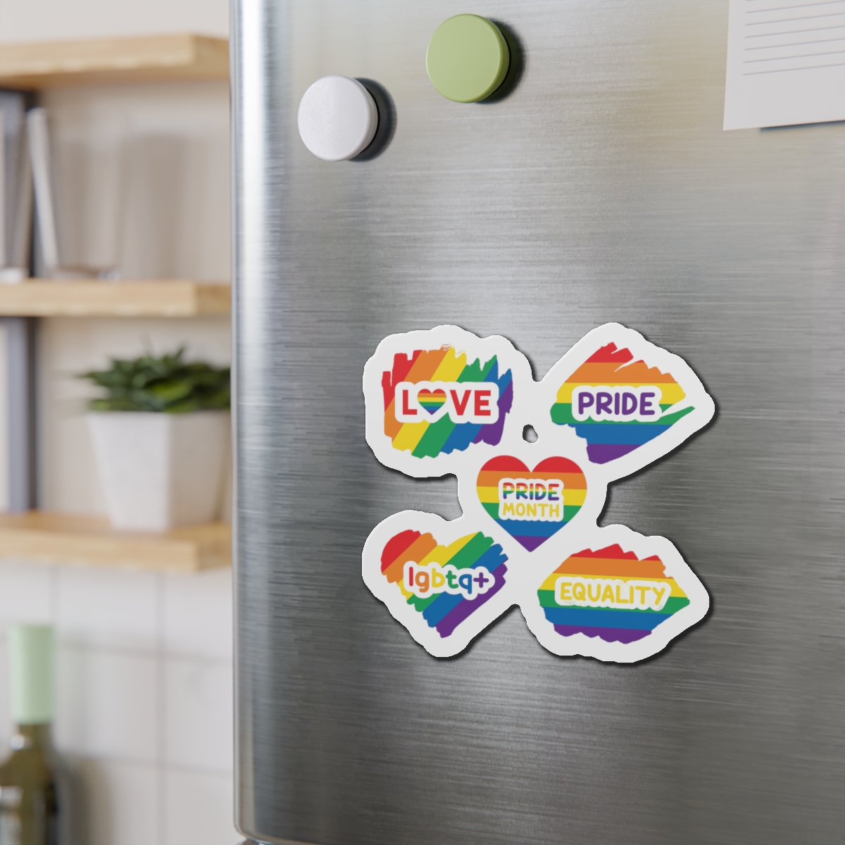 Pride Month Stickers Rainbow Lgbtq Flag Love Equality Die Cut Magnets - Image 12