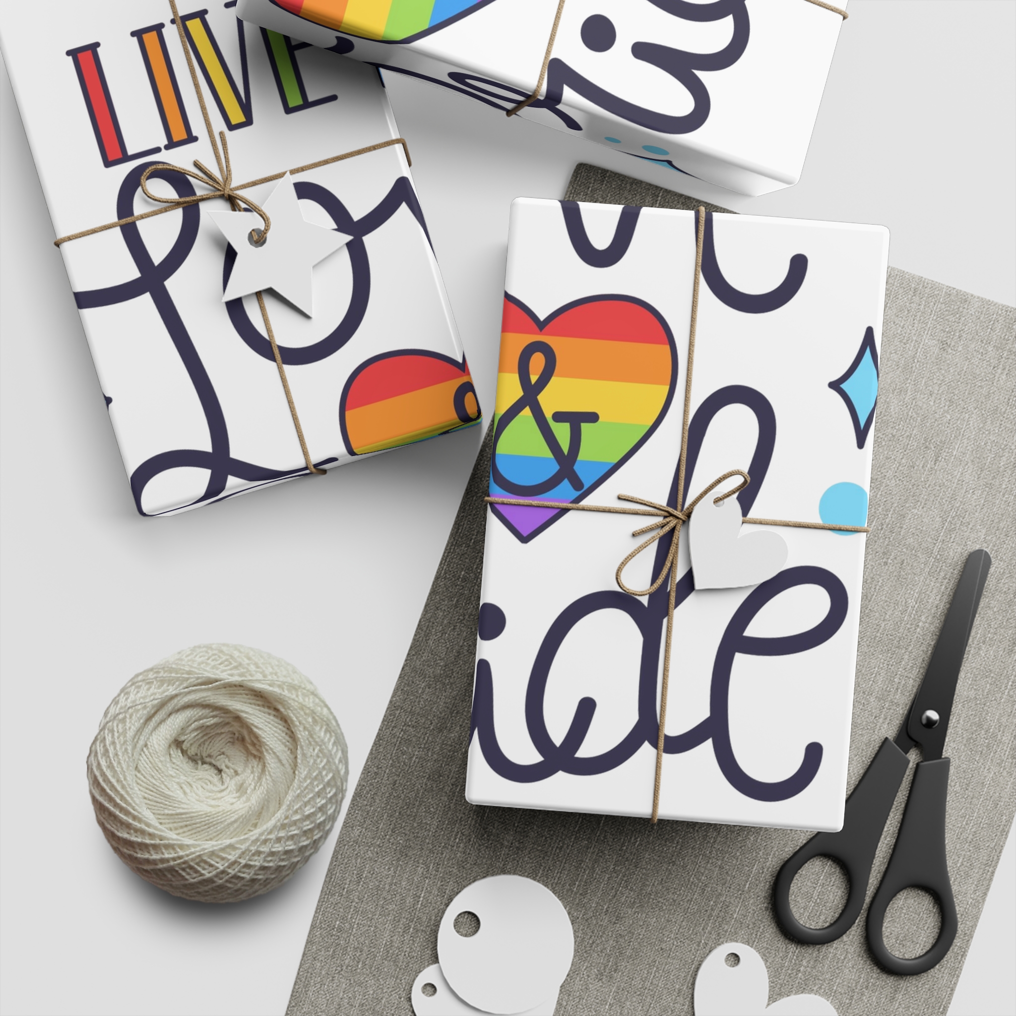 Pride Day Lettering Concept Gift Wrapping Paper Sheets 1pc - Image 2