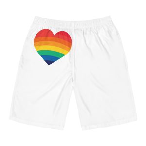 Pride Day Month Lgbt Heart With Rainbow Colors Mens Board Shorts Aop