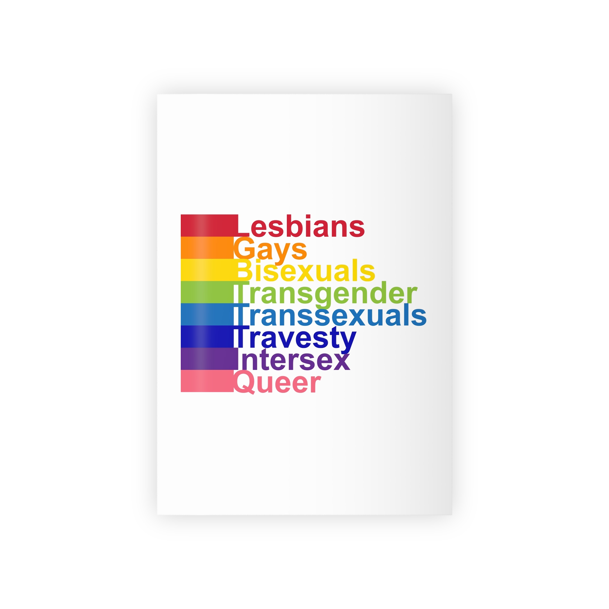 Lgbt Concept Motivating Phrase Colors Rainbow Decoding Abbreviations Lgbt Lesbian Gay Bisexual Transgender Transsexual Travesty Intersex Queer Gift Wrapping Paper Rolls 1pc