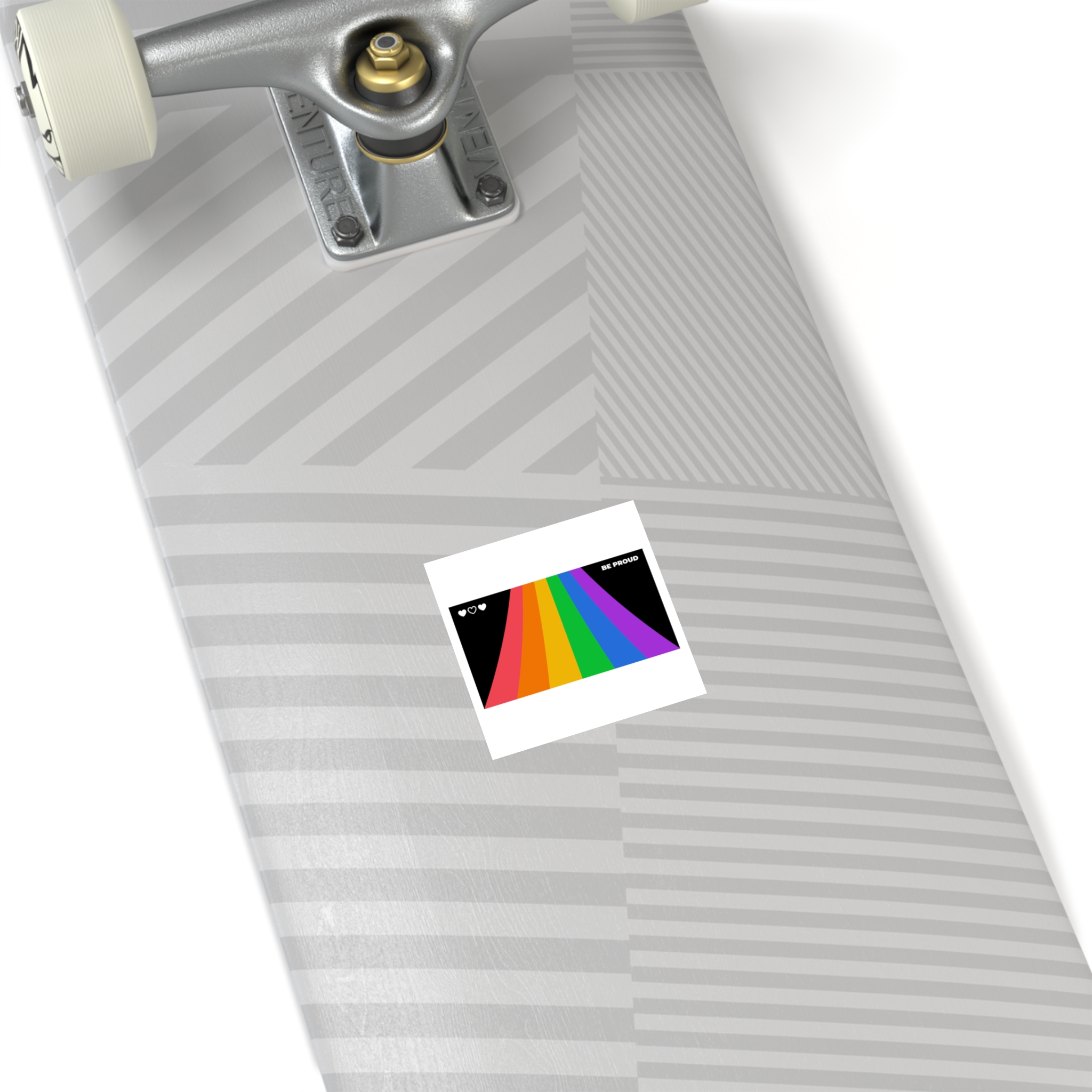 Modern Colorful Pride Zoom Background Laminate Stickers Square - Image 4