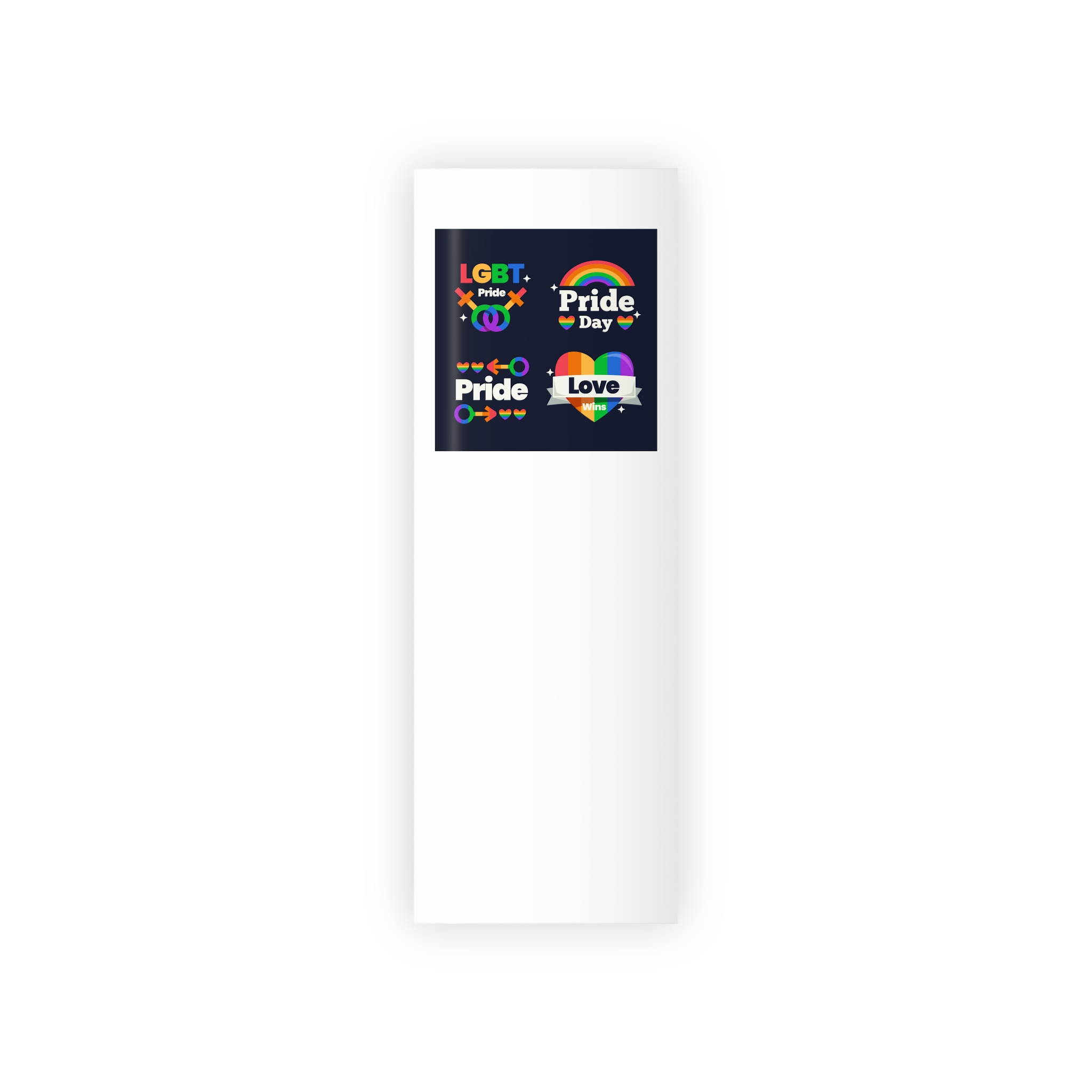 Flat Pride Day Badge Collection 3 Gift Wrapping Paper Rolls 1pc - Image 5