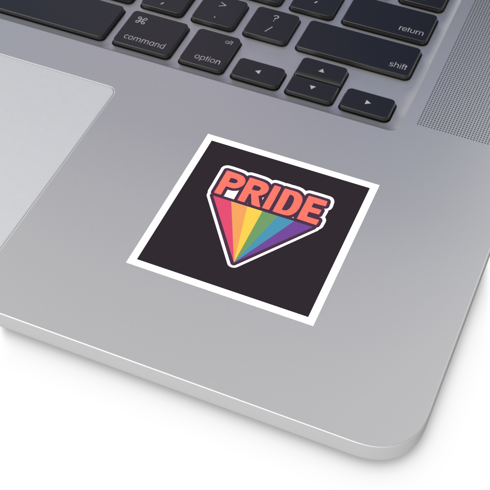 Pride With Rainbow Laminate Stickers Square - Image 11