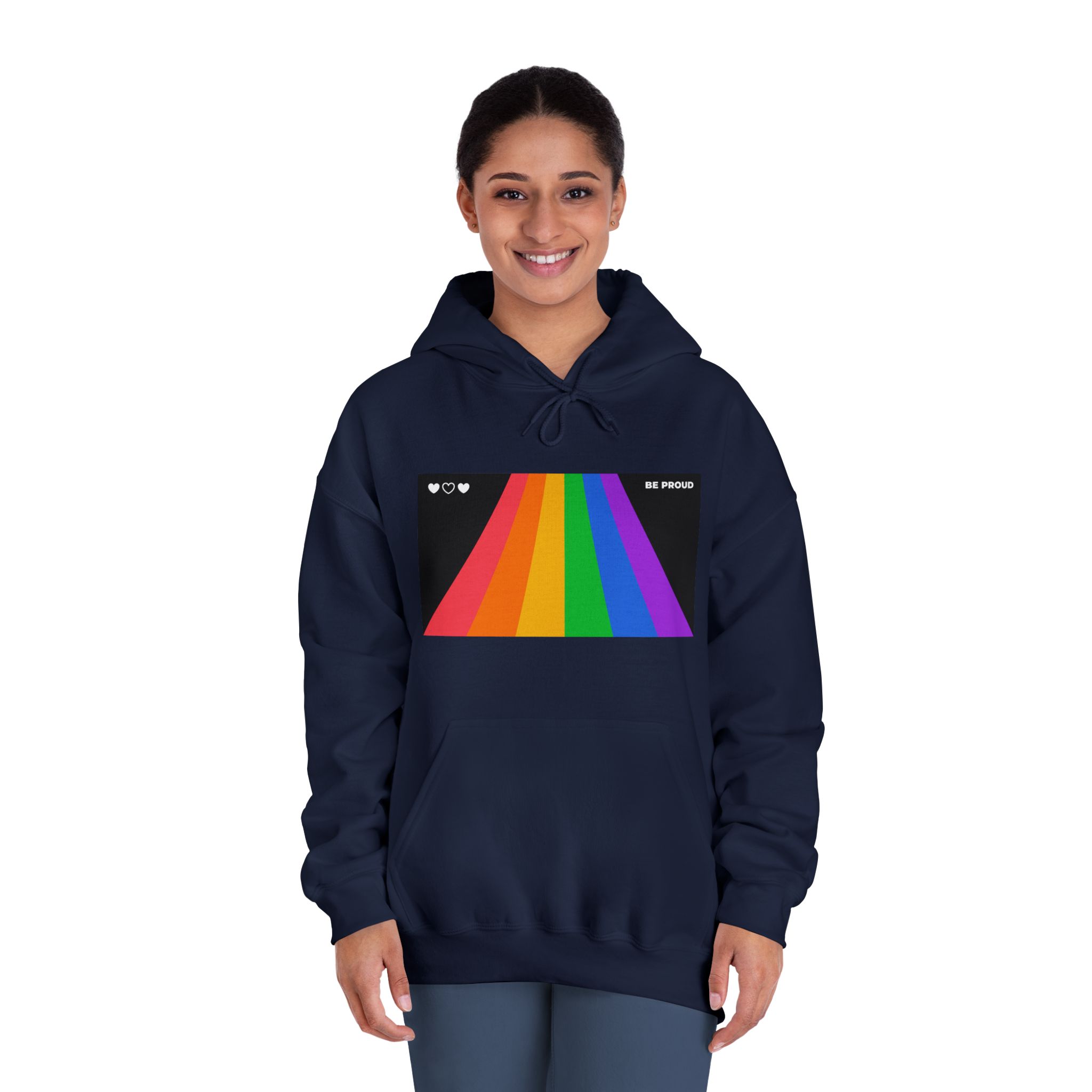 Modern Colorful Pride Zoom Background Unisex Dryblend Hooded Sweatshirt - Image 32