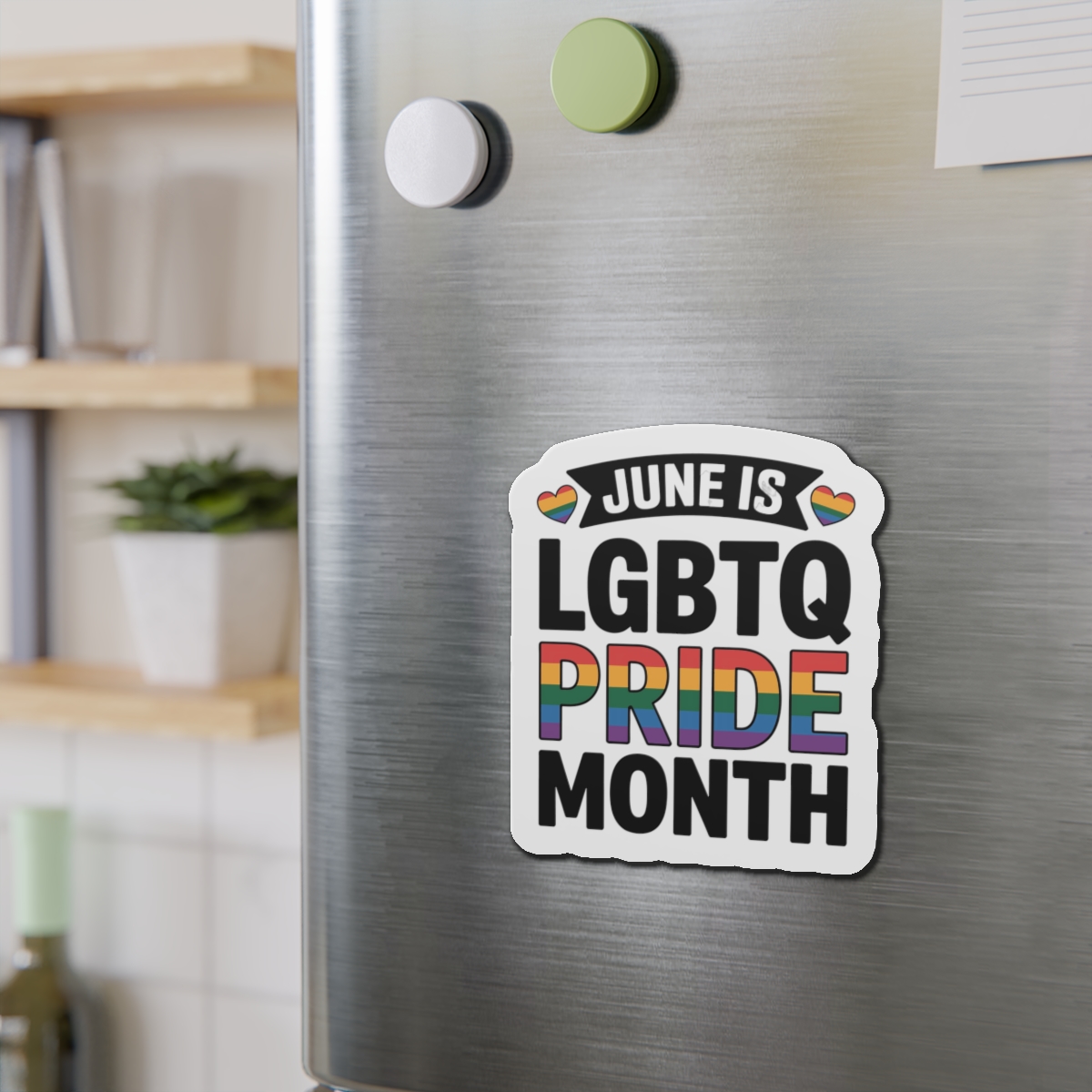 June Is Lgbtq Pride Month Colorful Text Die Cut Magnets - Image 15
