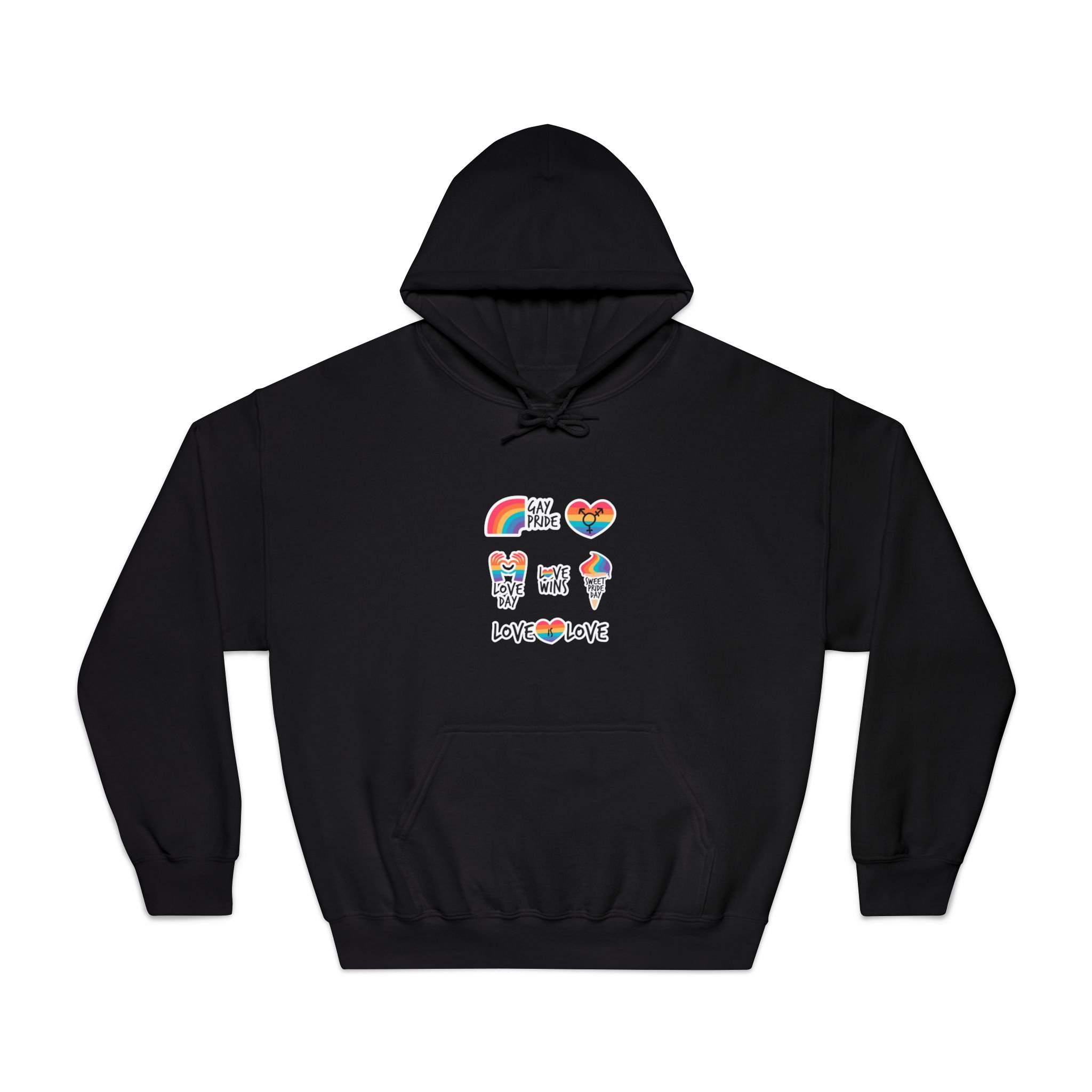 Pride Day Label Pack Theme Unisex Dryblend Hooded Sweatshirt - Image 9